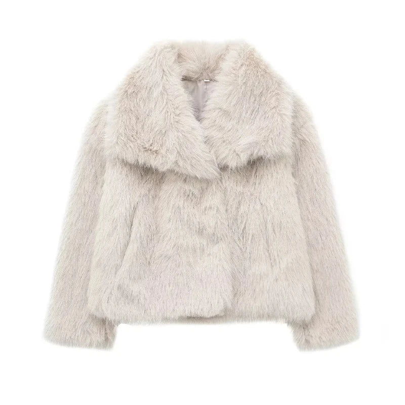 Anouk - Luxe Fluffy Jas Beige – Cosy Fall Vibes | FormaLuxe