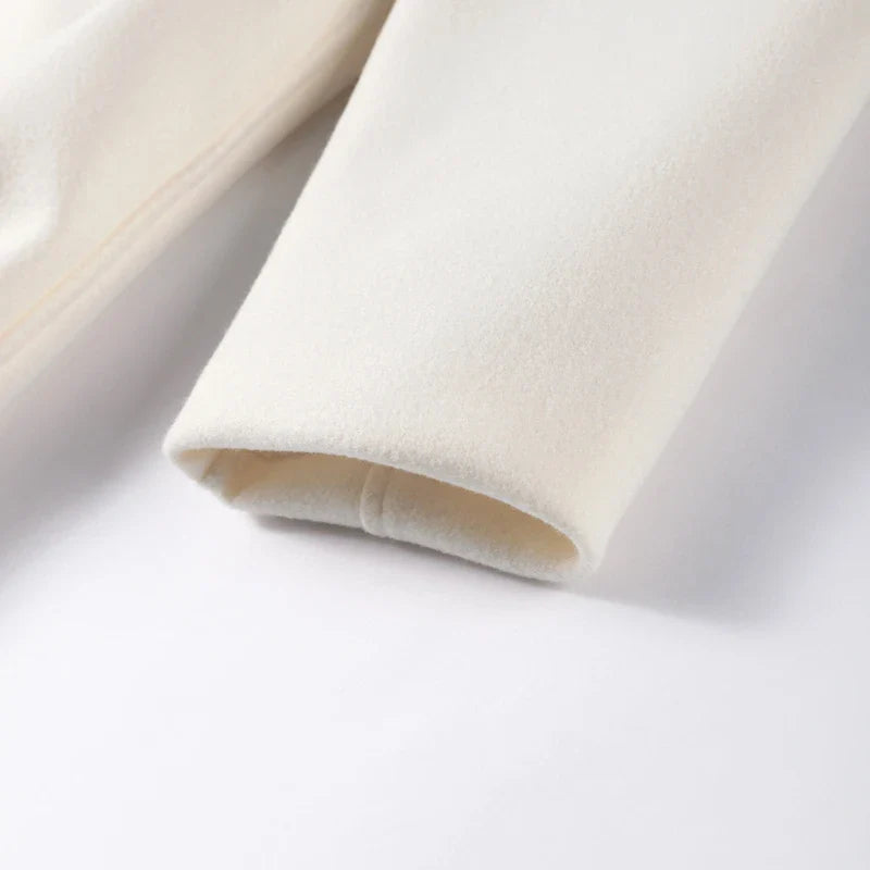 Amaya | Manteau long élégant à col montant Blanc | FormaLuxe