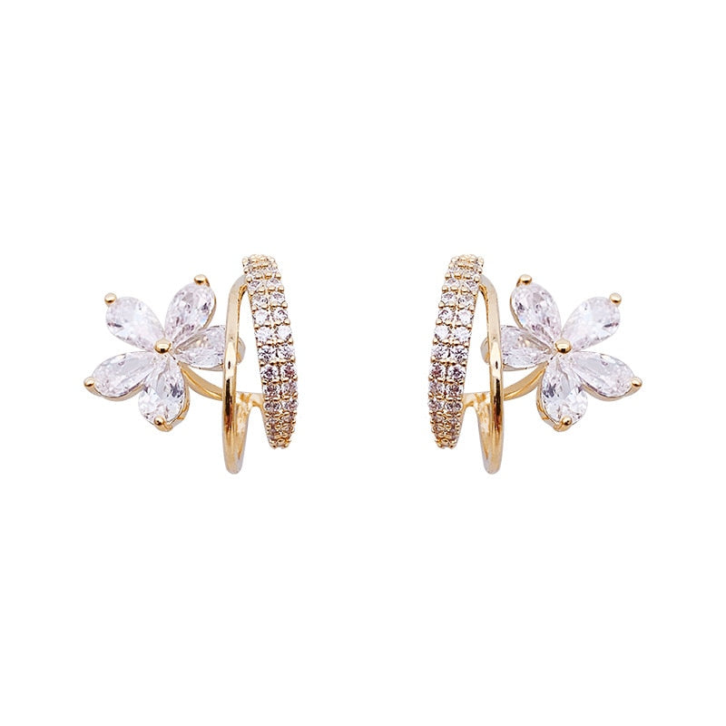 Florelle – Florale Ohrringe mit funkelndem Detail – Sierraad | FormaLuxe