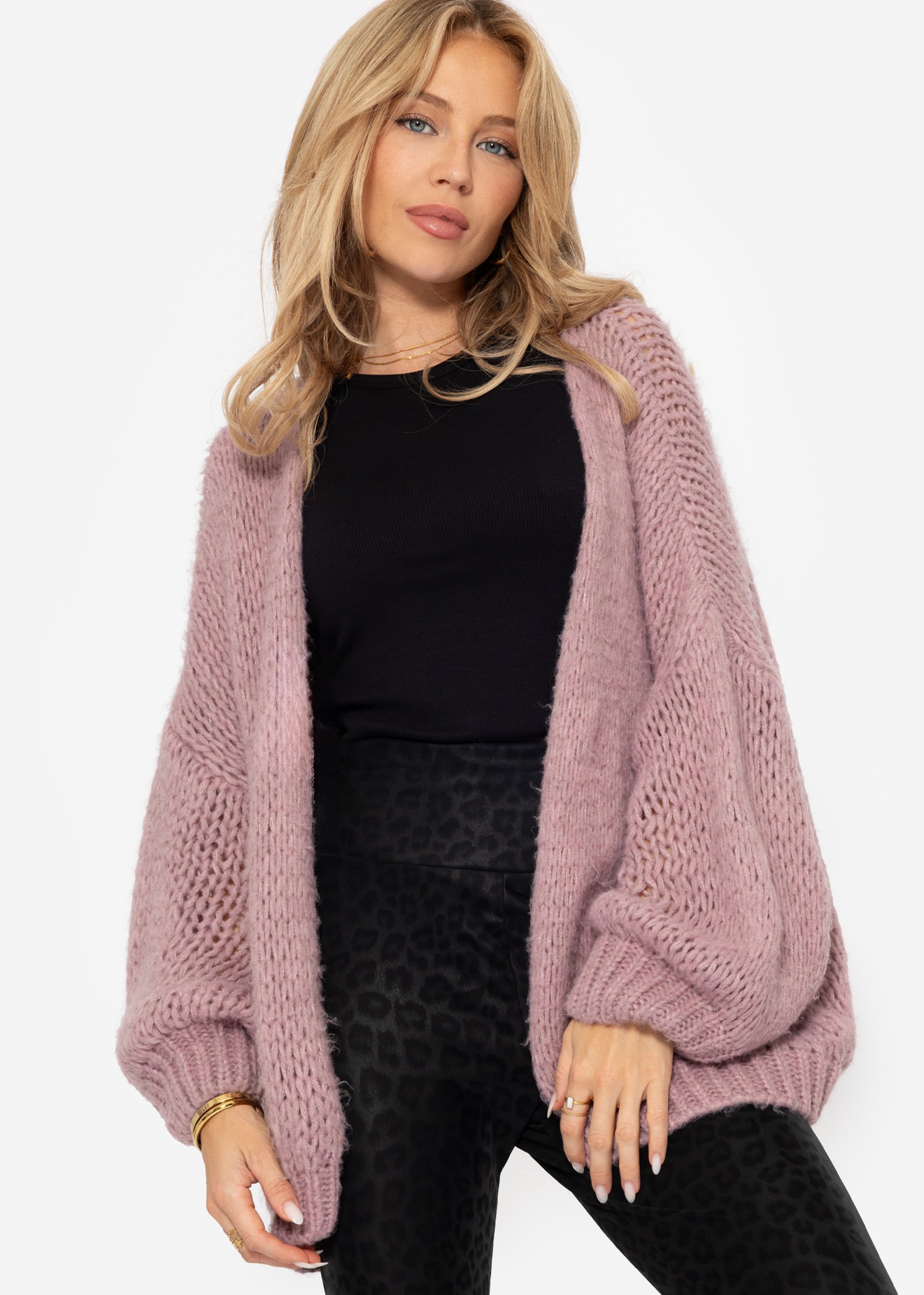 Oversize Cardigan - altrosa – Bekleidung > Cardigans | FormaLuxe