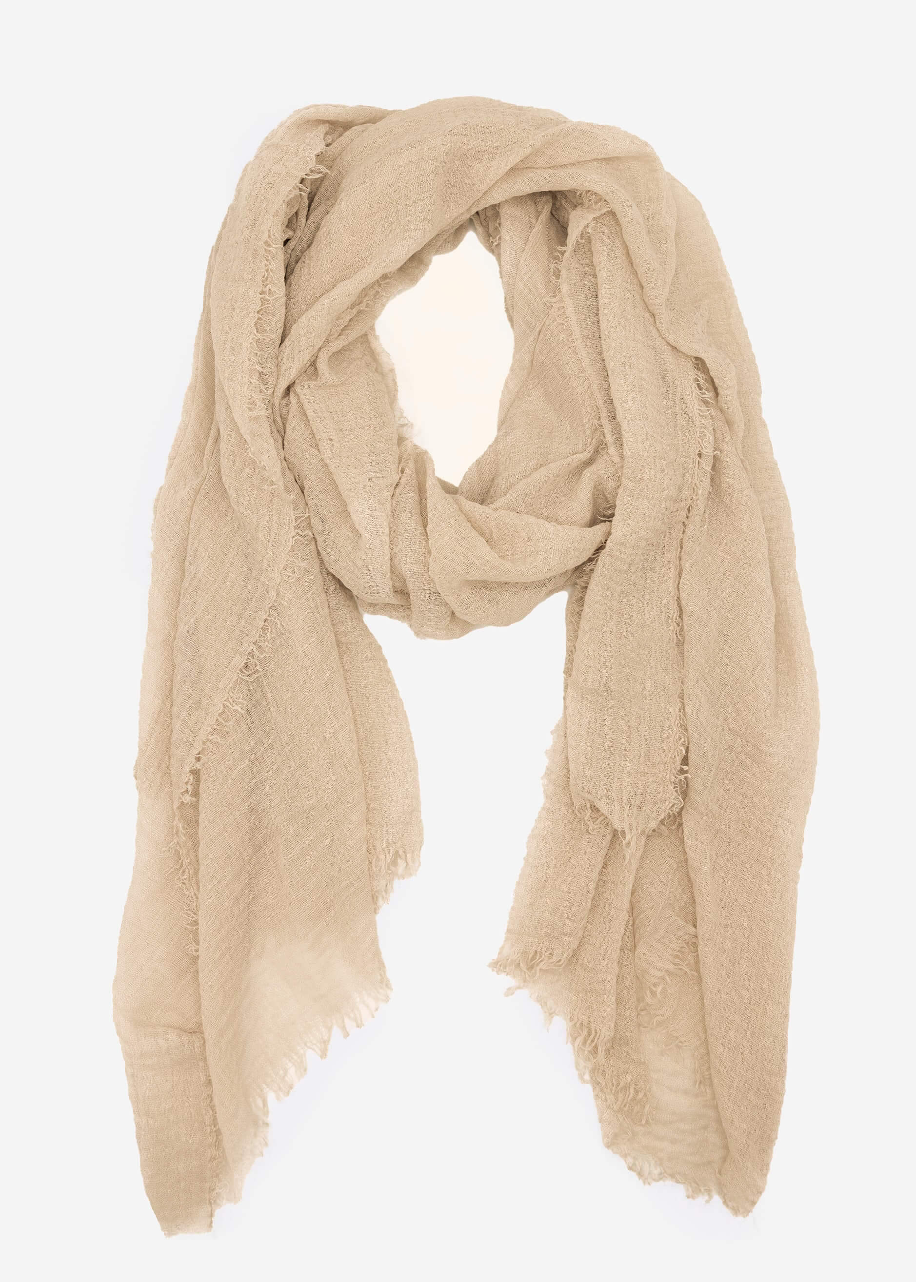 Musselin Schal, beige – Accessoires > Schals > Musselin | FormaLuxe