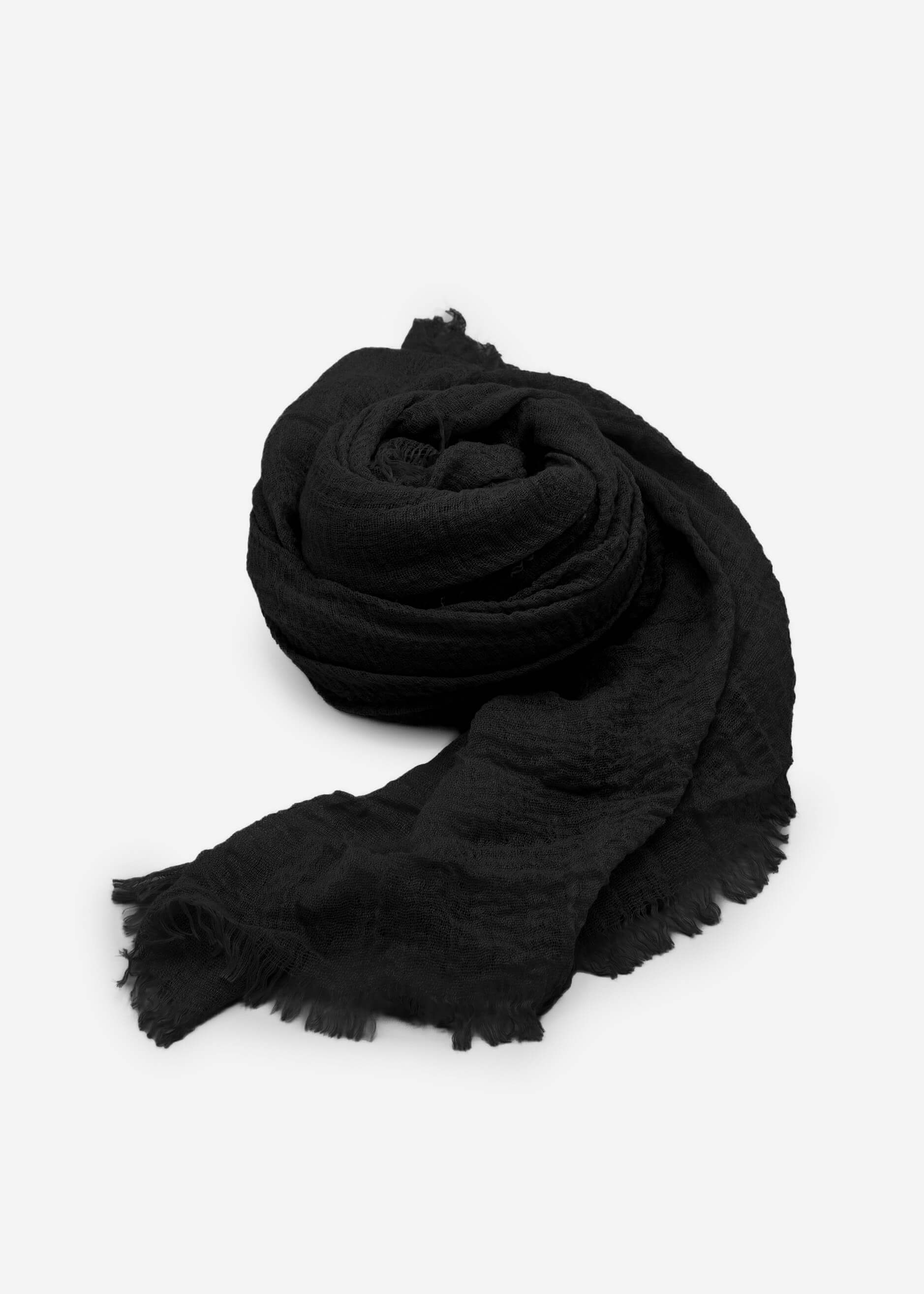 Musselin Schal, schwarz – Accessoires > Schals > Musselin | FormaLuxe