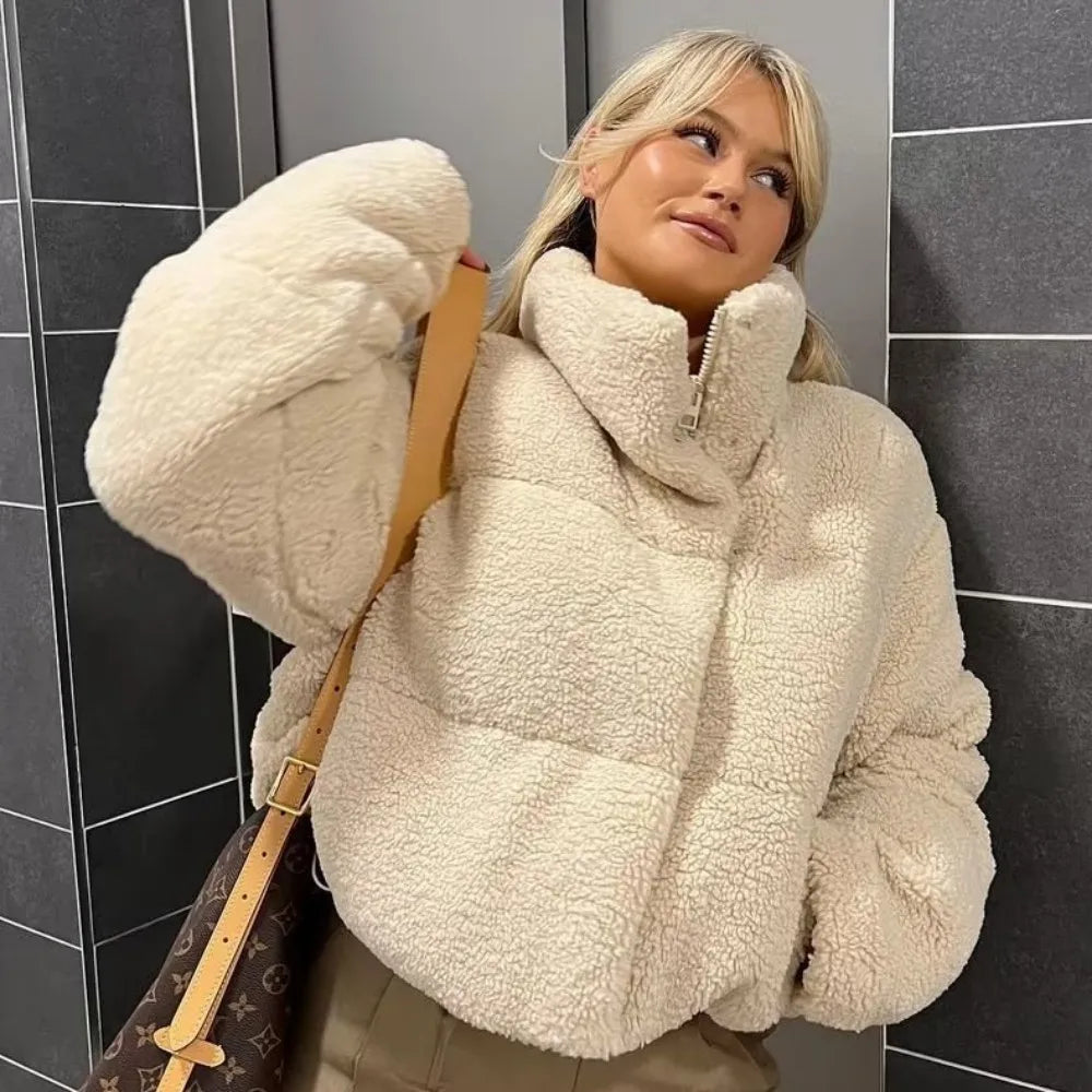 Sammy - Warme & Trendy Teddy Bomberjas – Cosy Fall Vibes | FormaLuxe