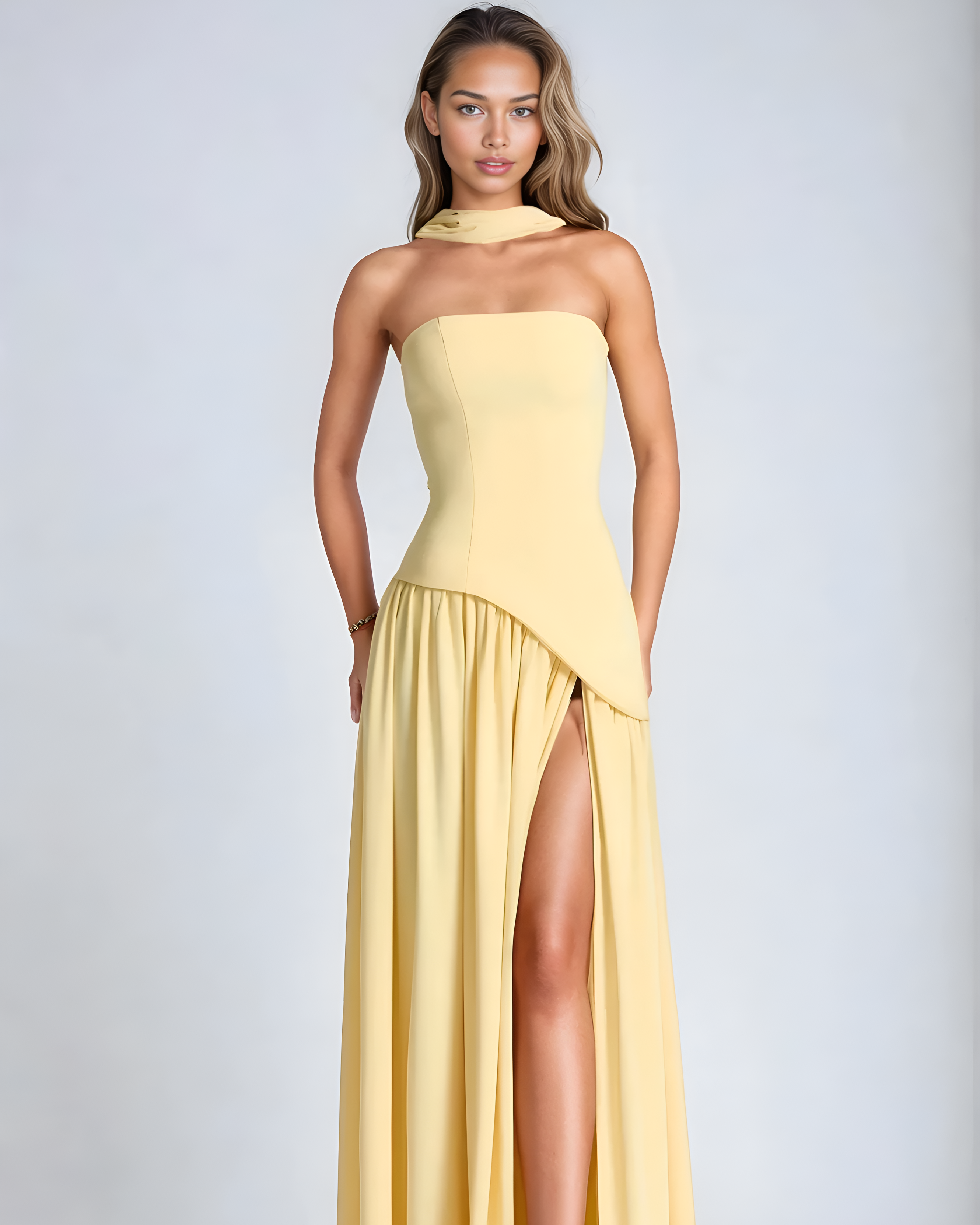 Deau Maxikleid Gelb – Dress | FormaLuxe