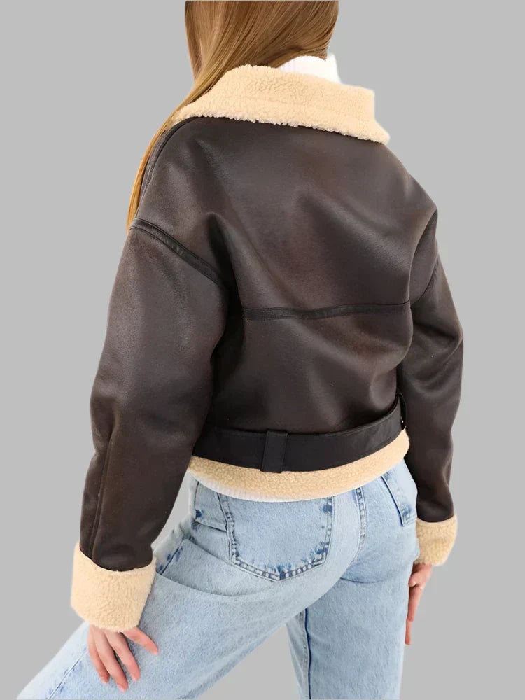 Inès | Mutige und stilvolle Jacke Kaffee | FormaLuxe