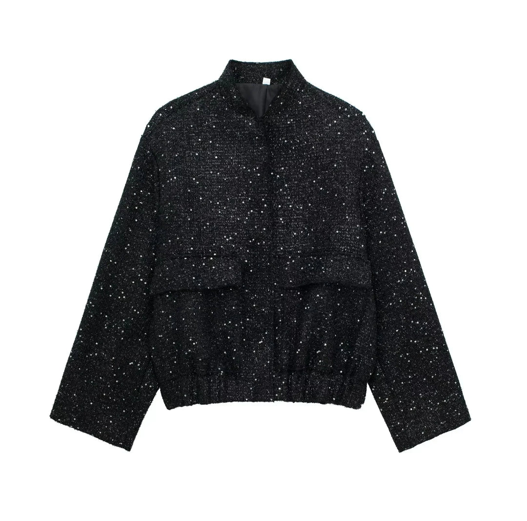 Victoria | Sequin Oversized Jacket Gold | FormaLuxe