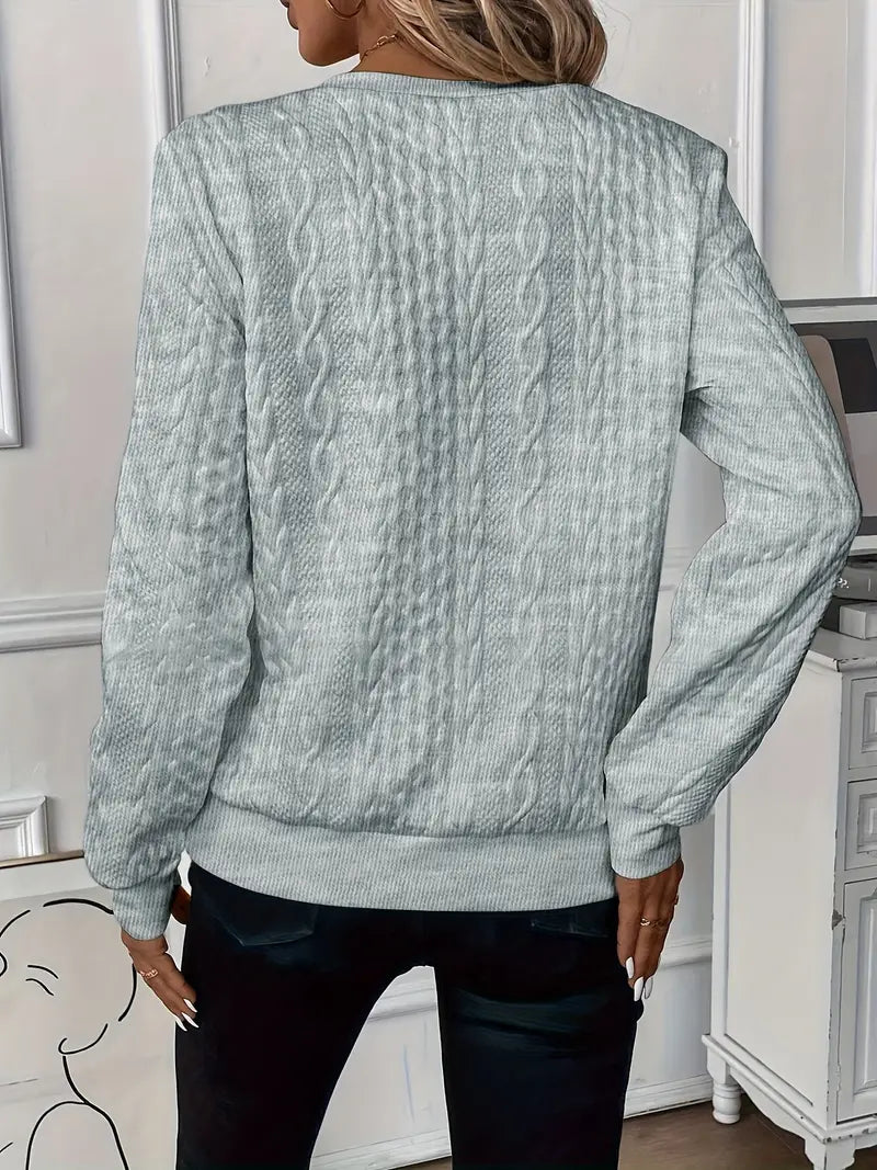 Beate - Alltagskomfort Pullover Weiß (schwarzer Reißverschluss) – Closure Sale: Regular Sweaters '25 | FormaLuxe