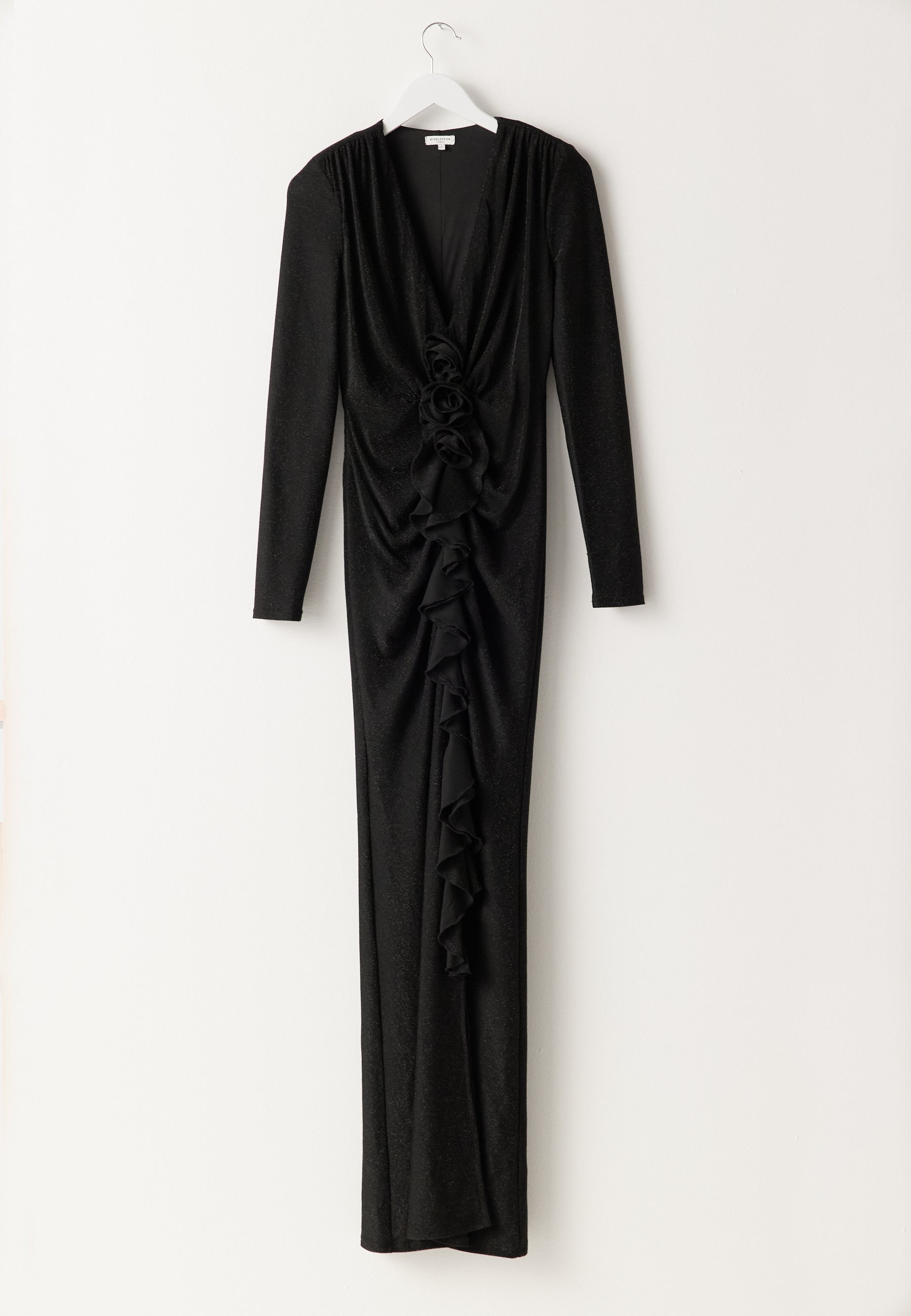 Funkelndes Kleid mit tiefem V-Ausschnitt und Schlitz | FormaLuxe