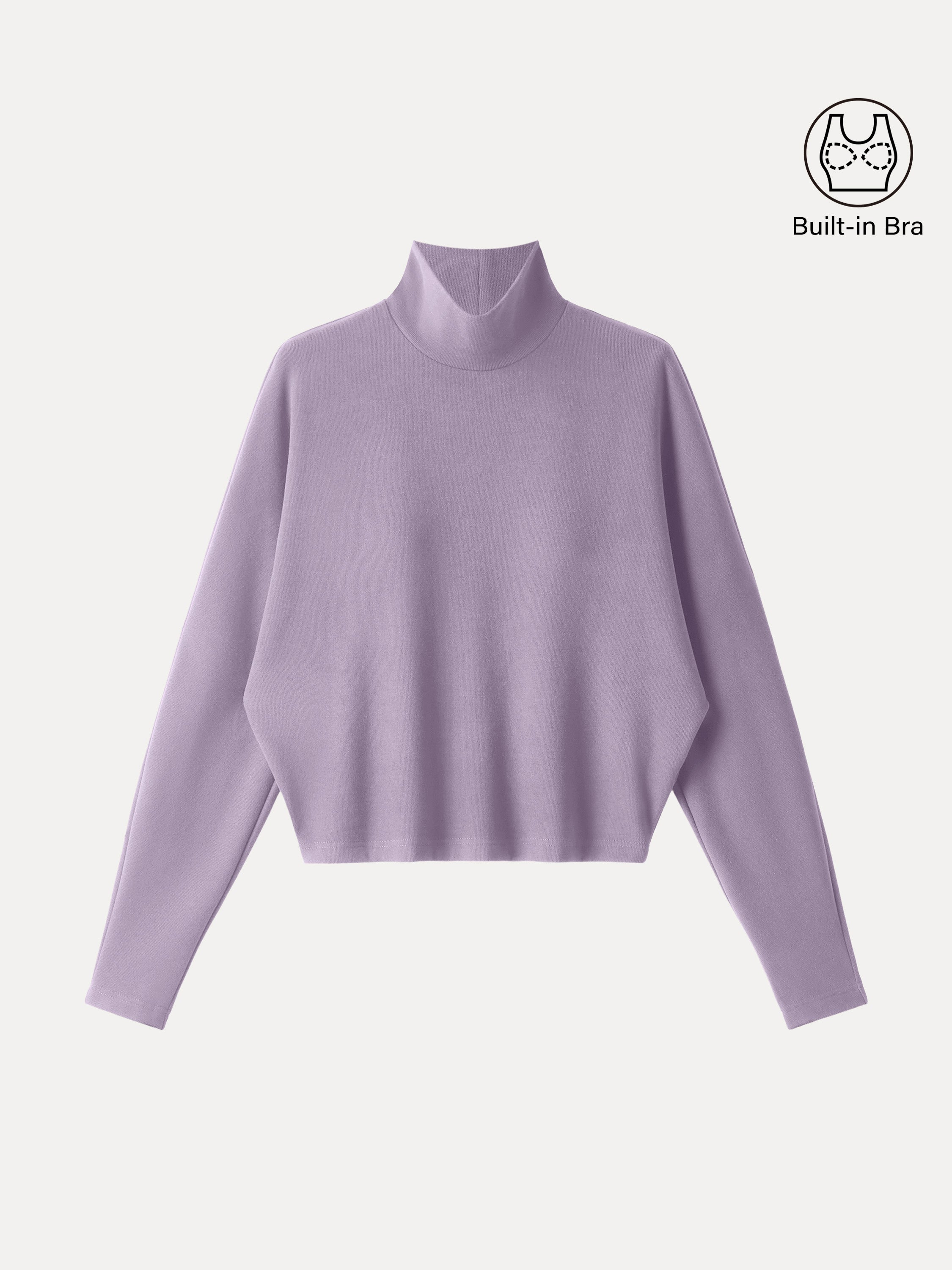 Cozy Warm Turtleneck Batwing Sleeve Brami Ruby Red – Women > Tops > Bra Tops | FormaLuxe
