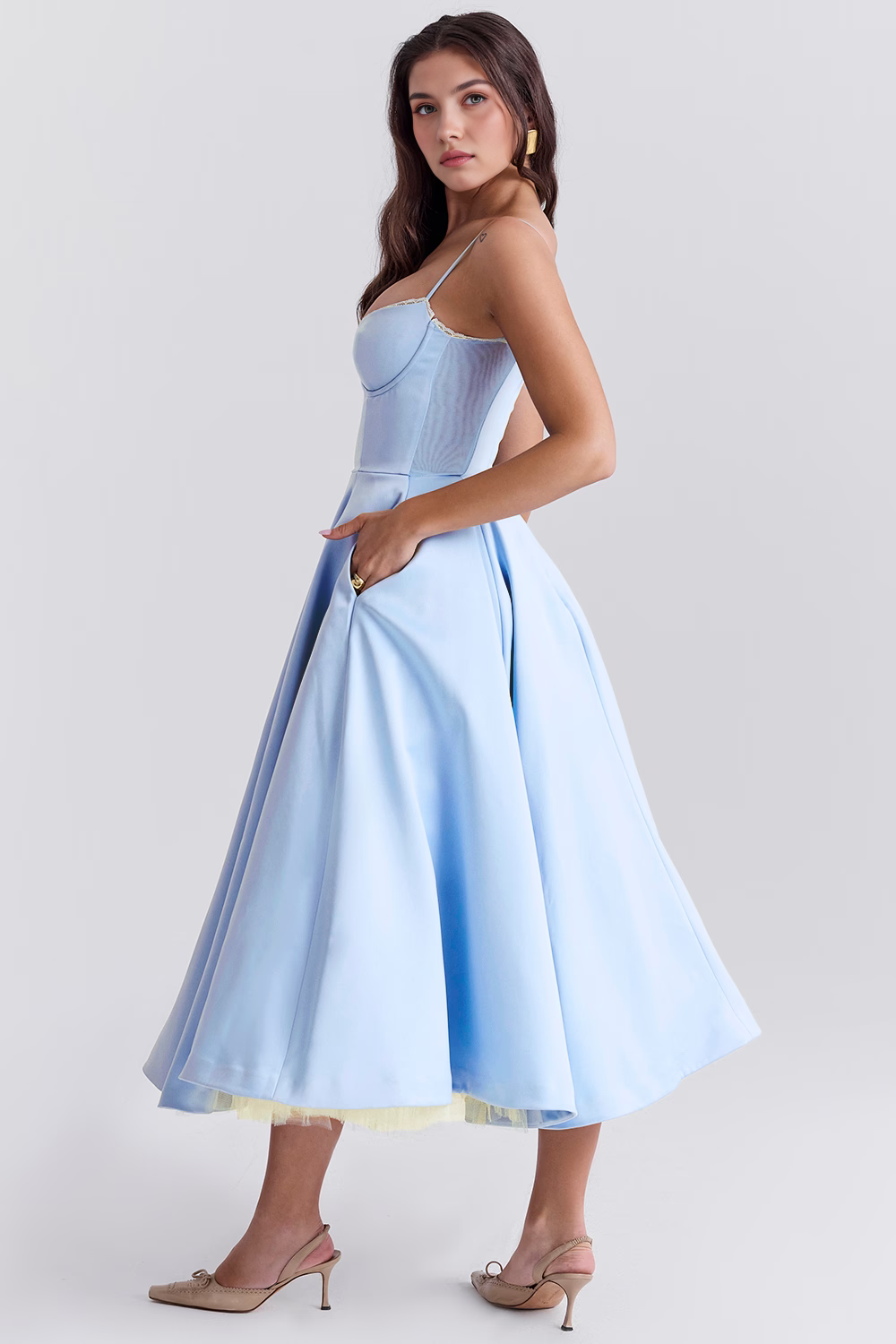 Cloe Midikleid – Babyblau