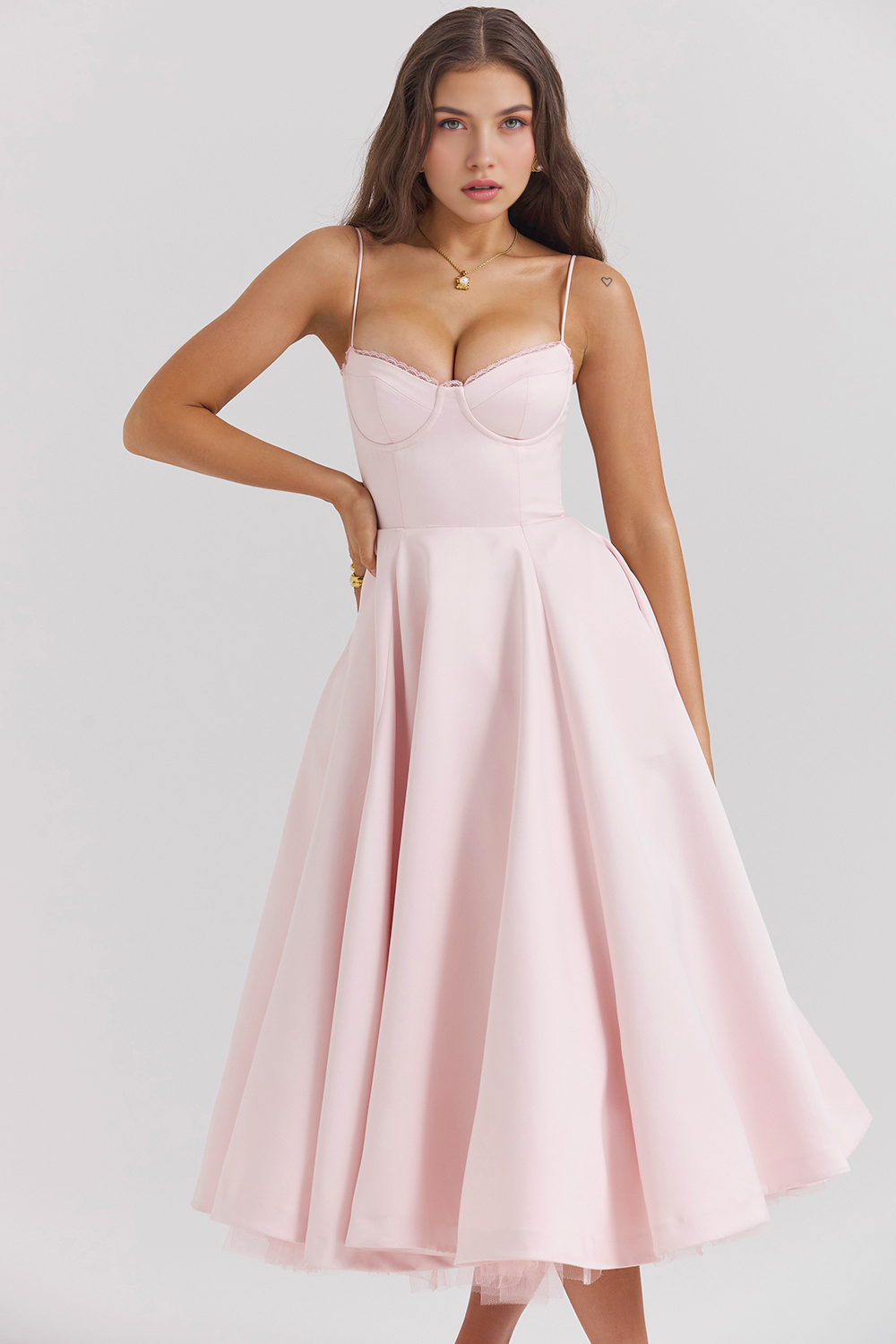 Cloe Midikleid – Rosa