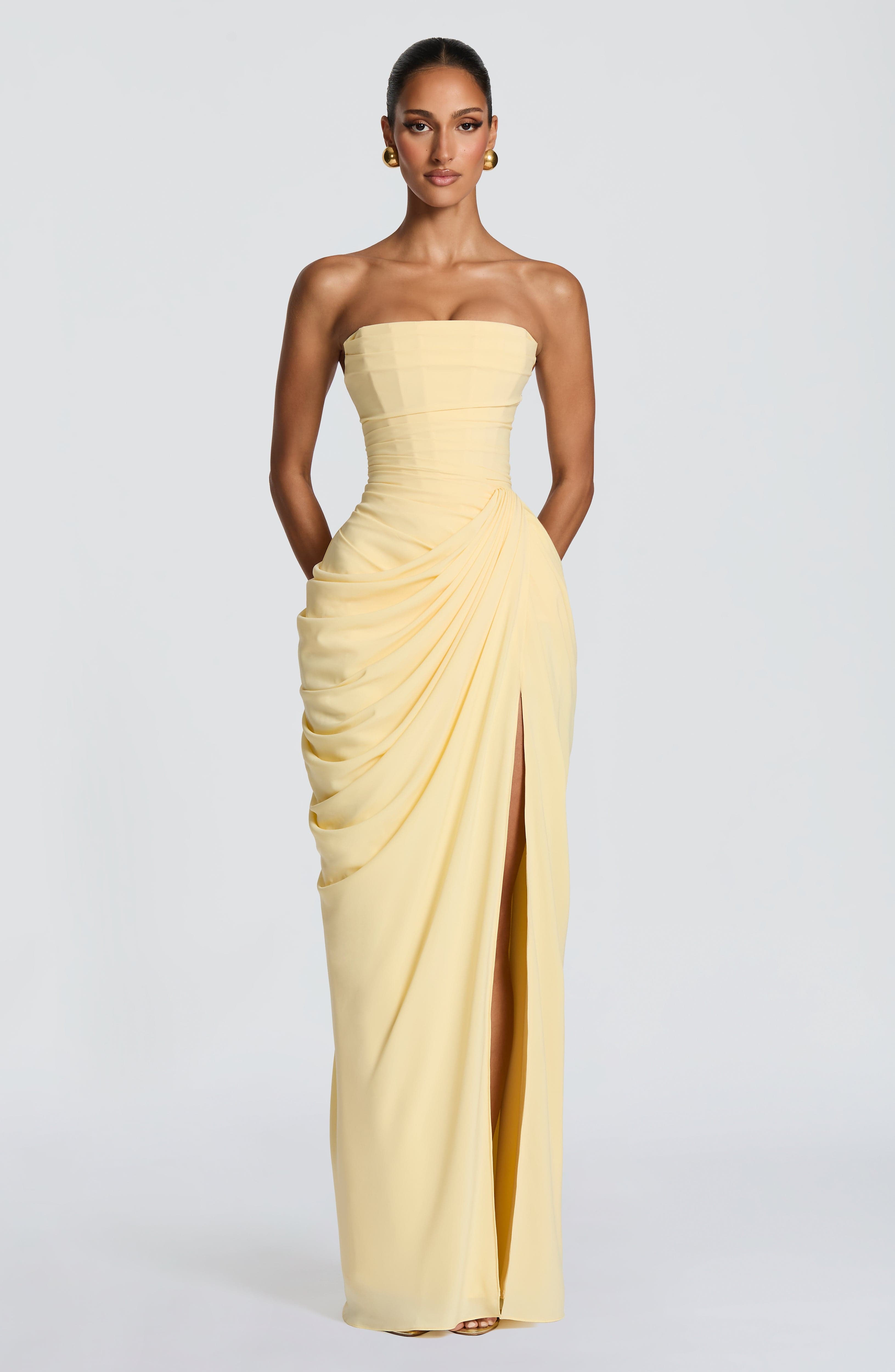 Céleste Maxikleid Gelb – Dress | FormaLuxe
