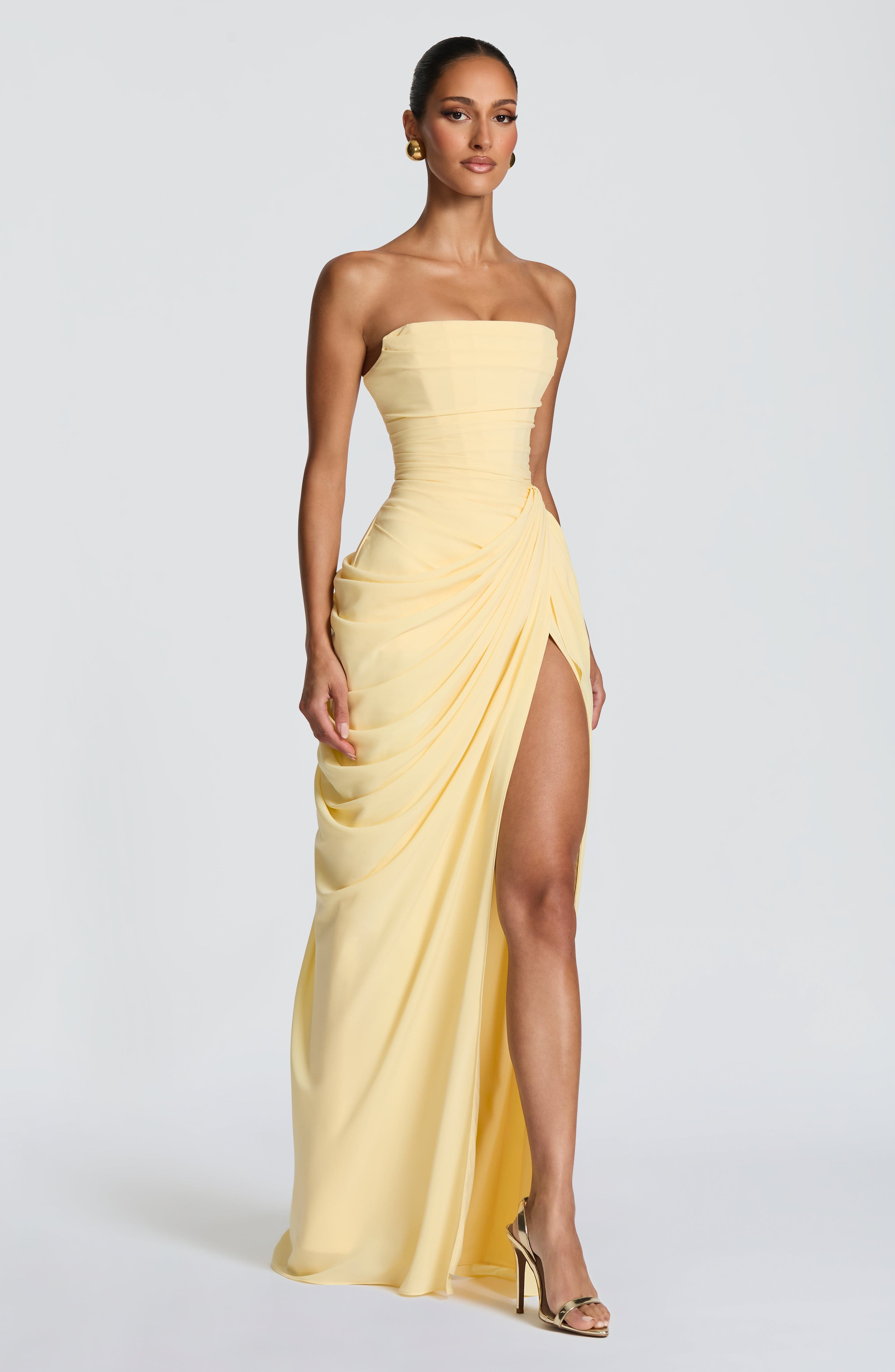 Céleste Maxikleid Gelb – Dress | FormaLuxe