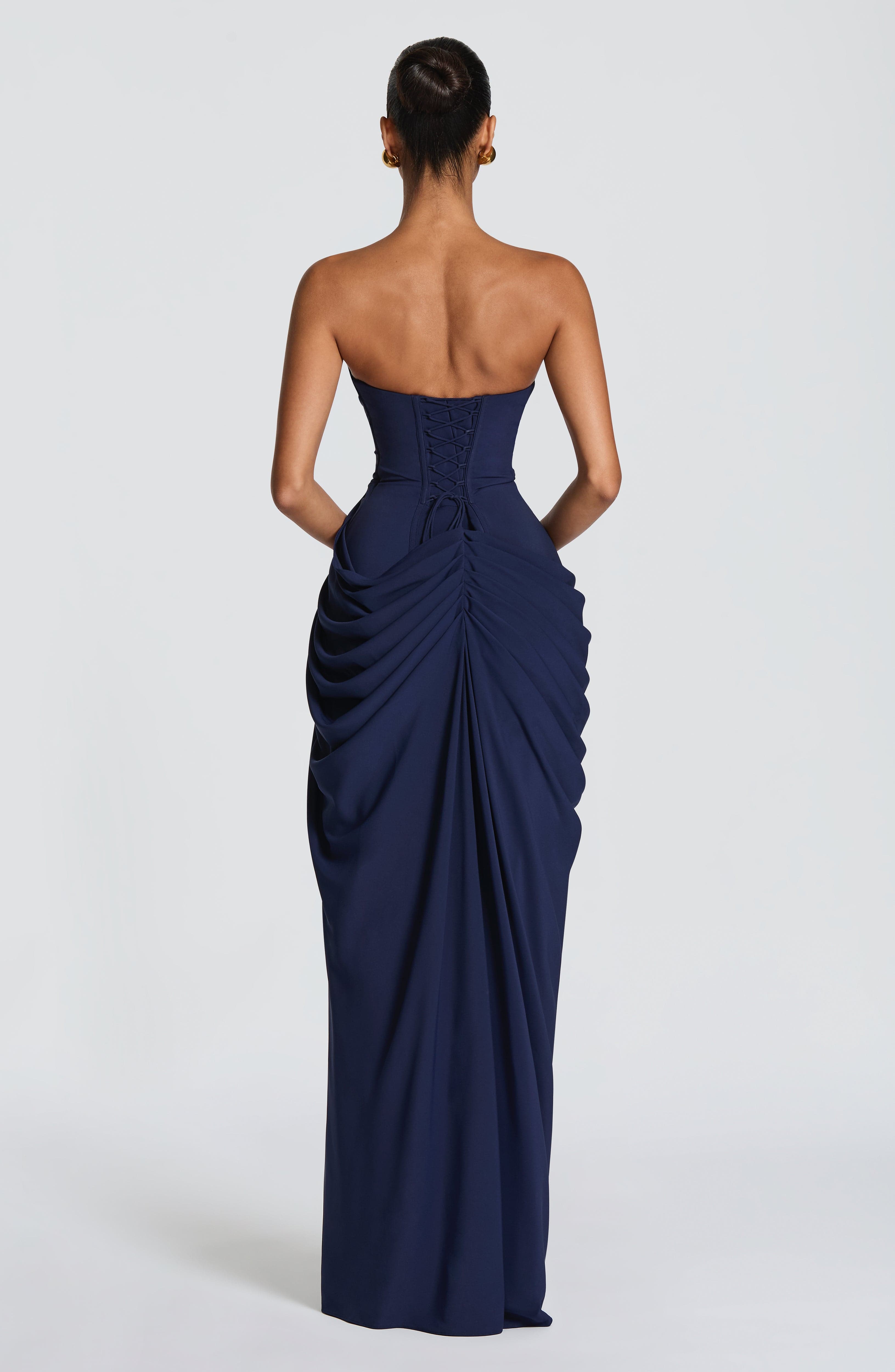 Lonz Maxi kleid Marineblau – Dress | FormaLuxe