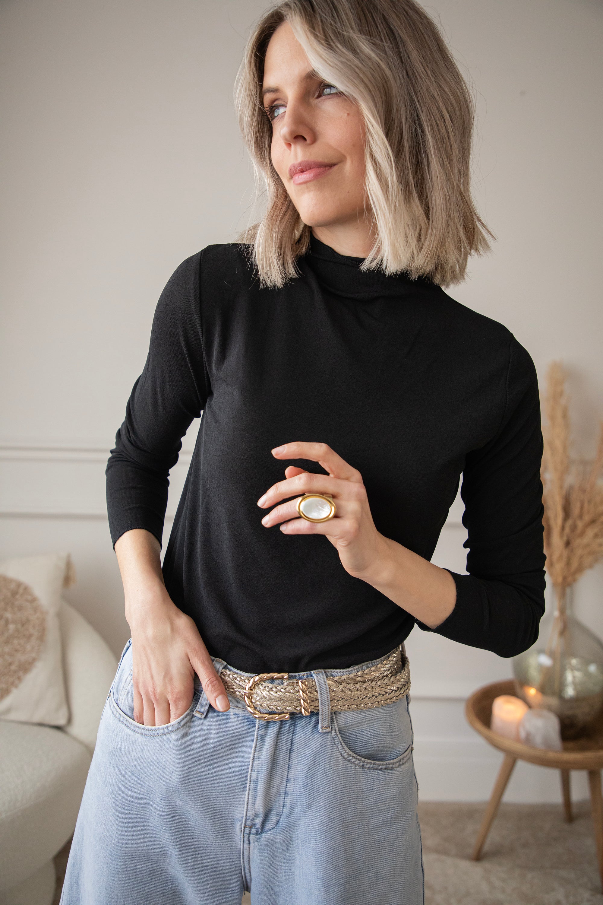 Langarmshirt - Pure Soul - Schwarz – Longsleeves | FormaLuxe