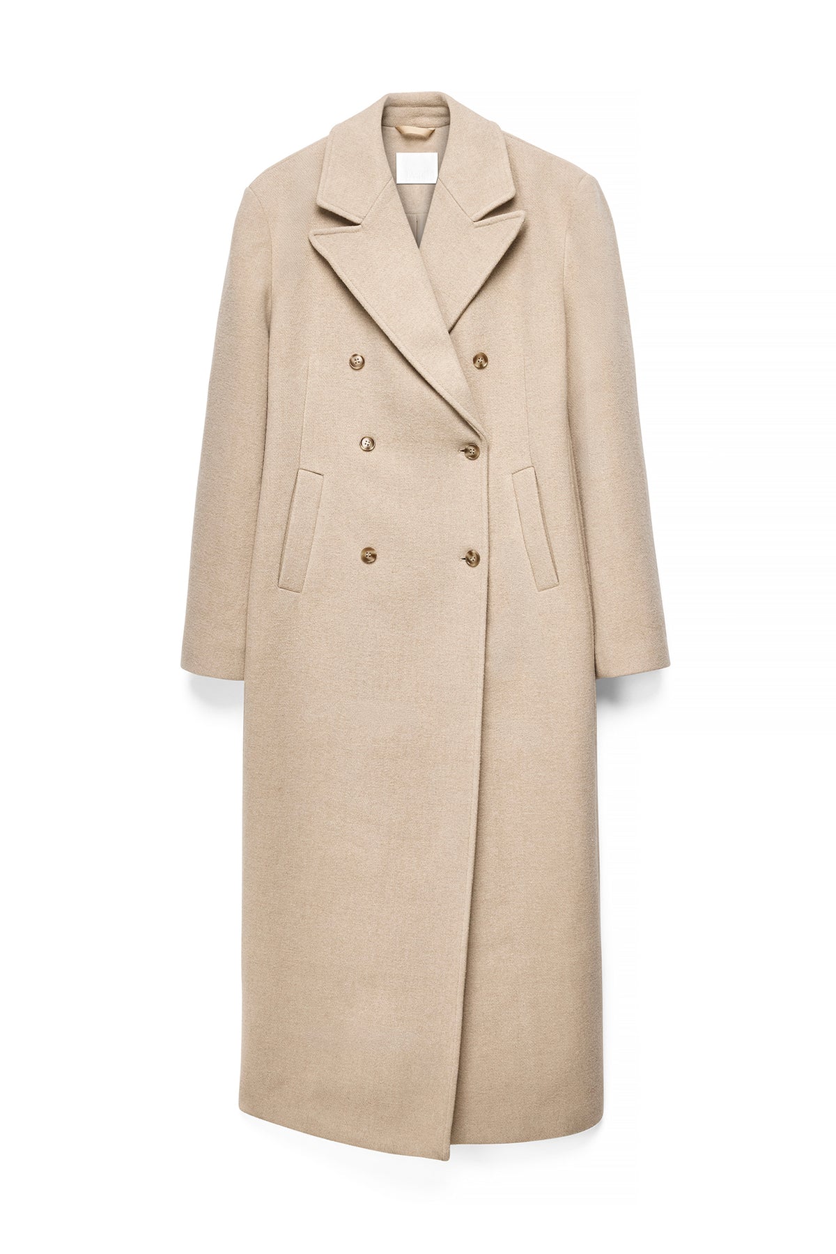 Zweireihiger Mantel Damen Johanna in Sand – FormaLuxe