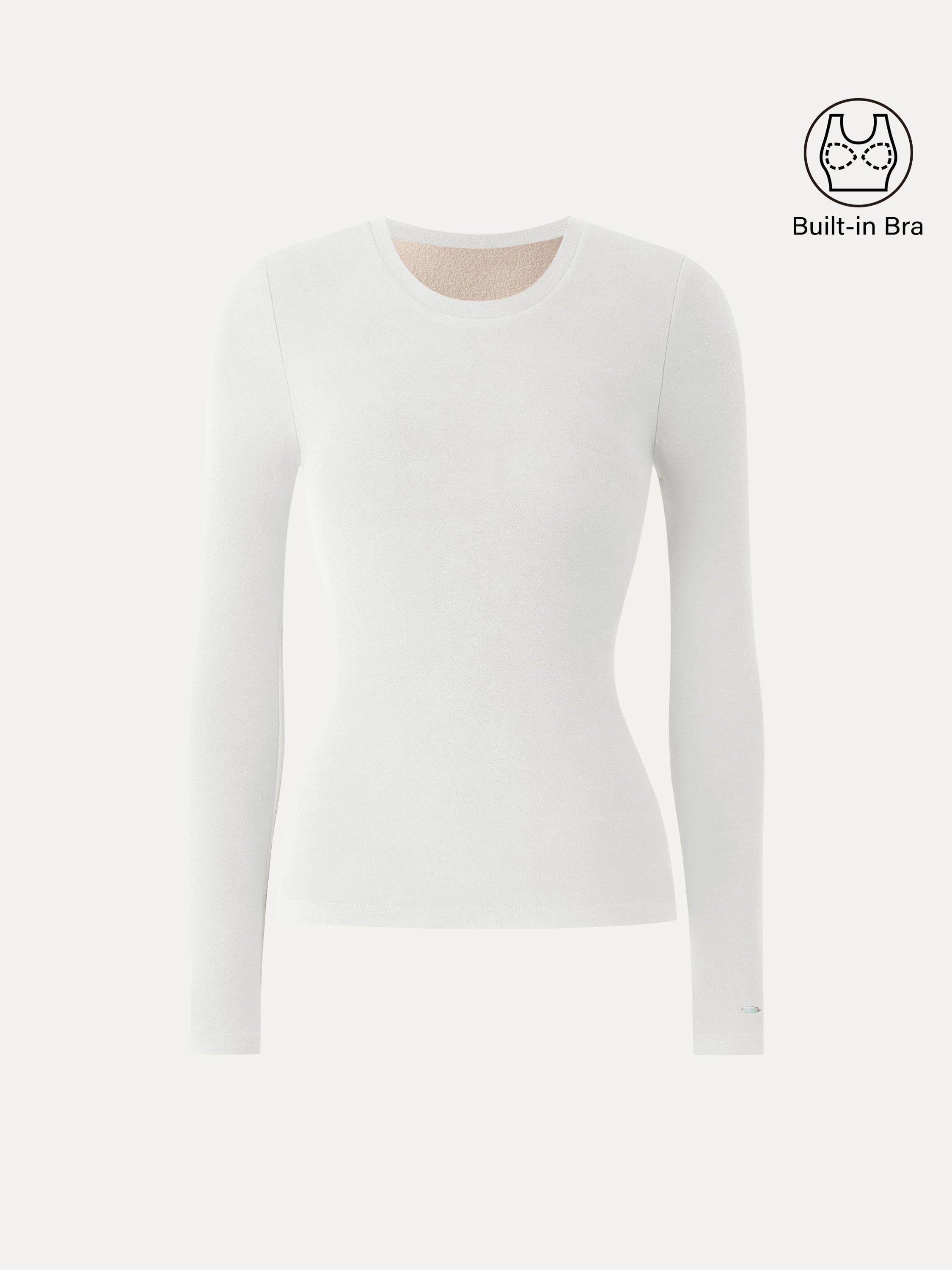 MaxWarm Crewneck Long Sleeve Brami Smoky Navy – Women > Tops > Bra Tops | FormaLuxe