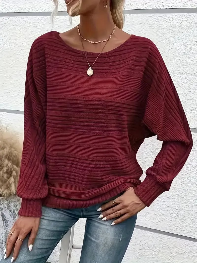 Leichter Strickpullover mit lockerem Schnitt – Sage Mist Blau | FormaLuxe