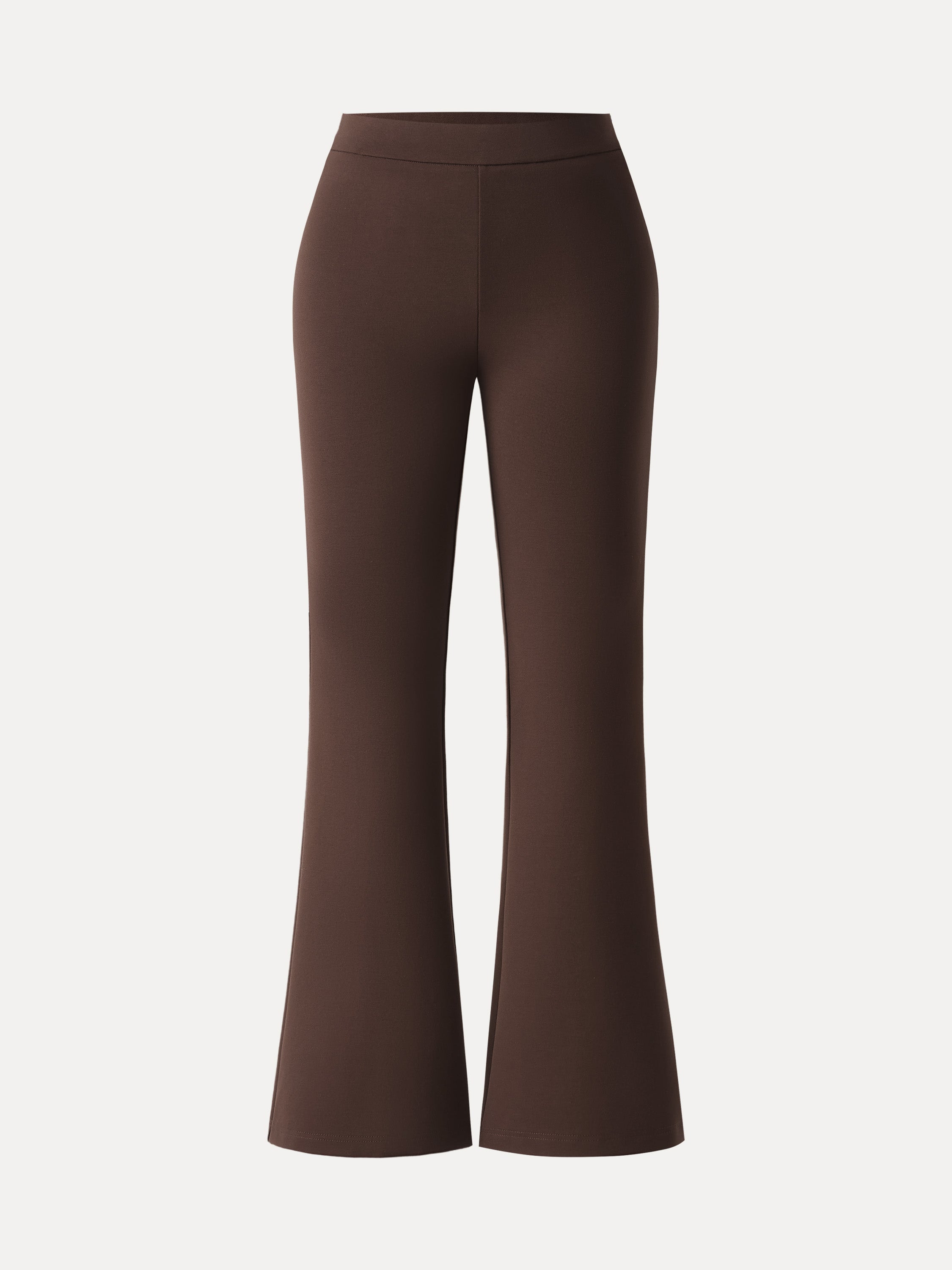 Slimming Ponte High Rise Pull-on Flared Pants Black – Women > Bottoms > Pants | FormaLuxe