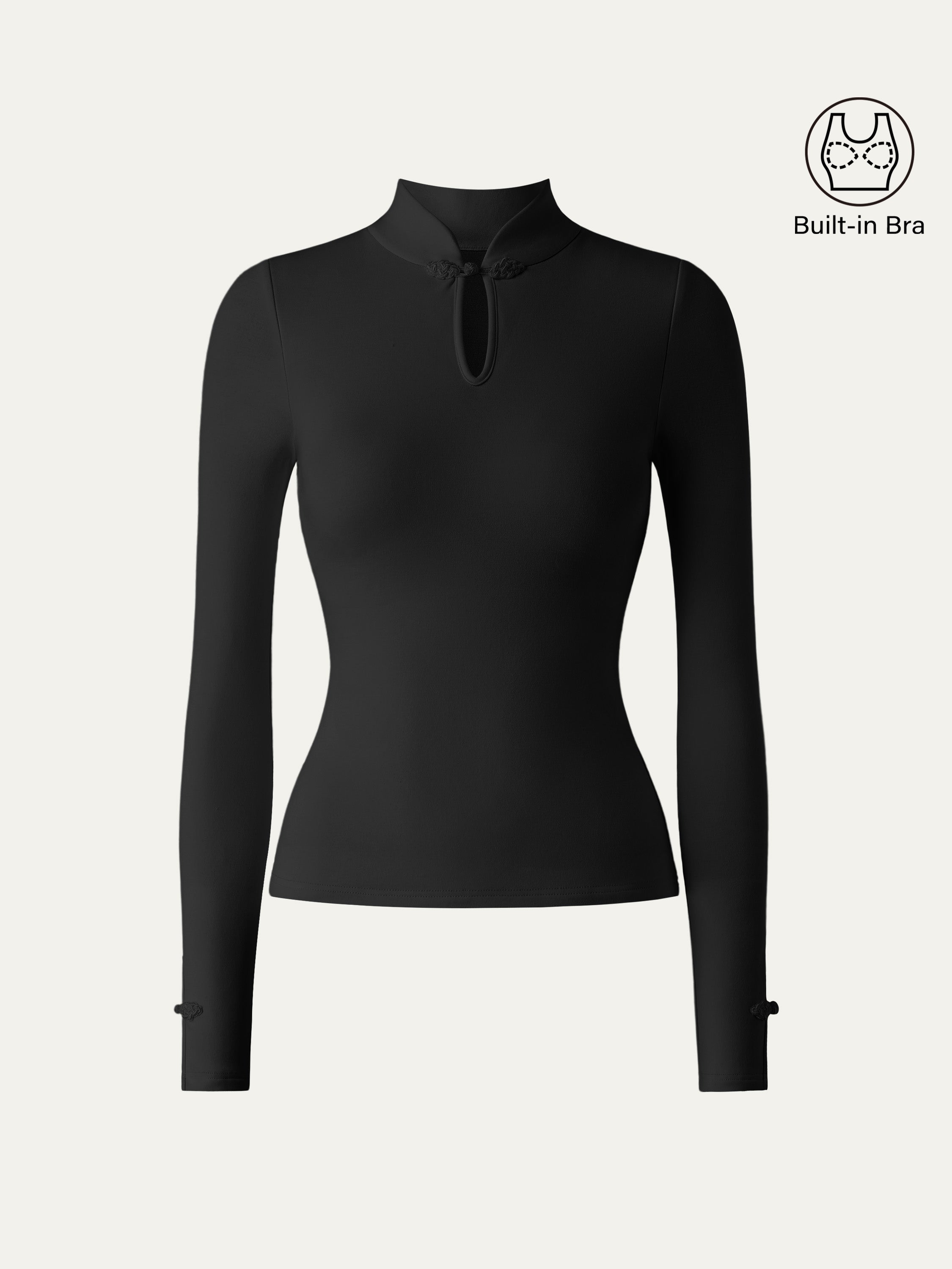 Mandarin Collar Frog Button Brami Top Limited Edition Off White – Women > Tops > Bra Tops | FormaLuxe