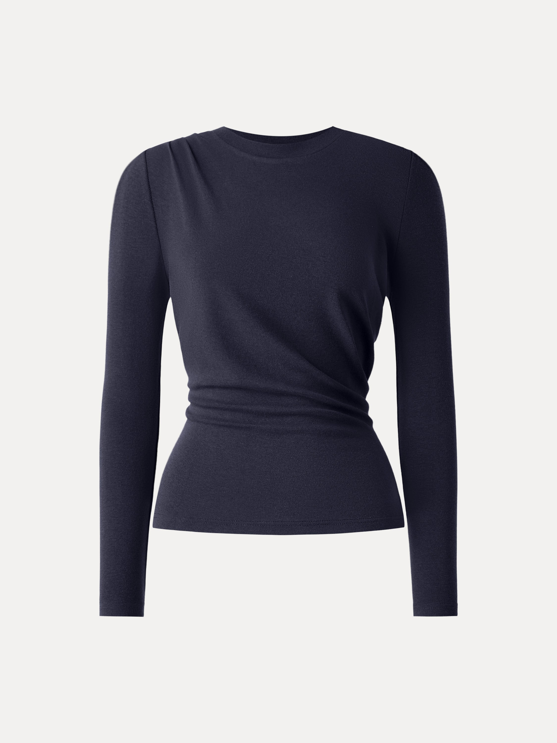 Light Warm Crewneck Tucked Top Moss Olive – Women > Tops > Shirts&Tops | FormaLuxe