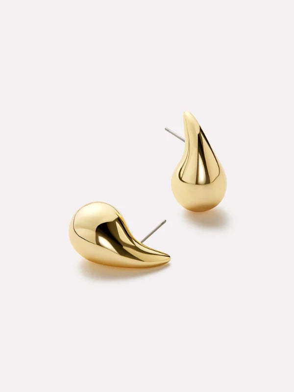 Golden Drop Tropfen-Ohrringe in Goldoptik als Paar – ideal zum Verschenken | FormaLuxe