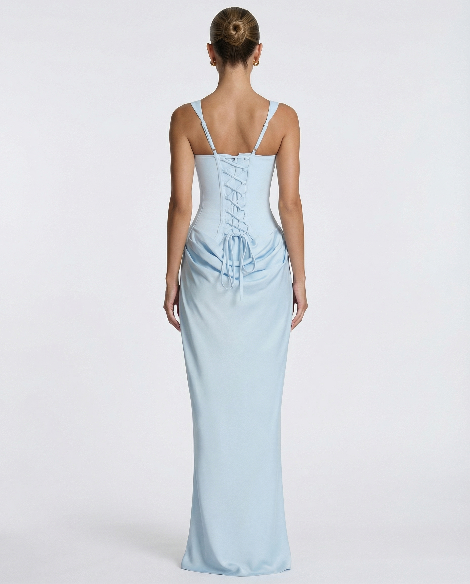 Eva Hourglass Maxi-Kleid Hellblau | FormaLuxe