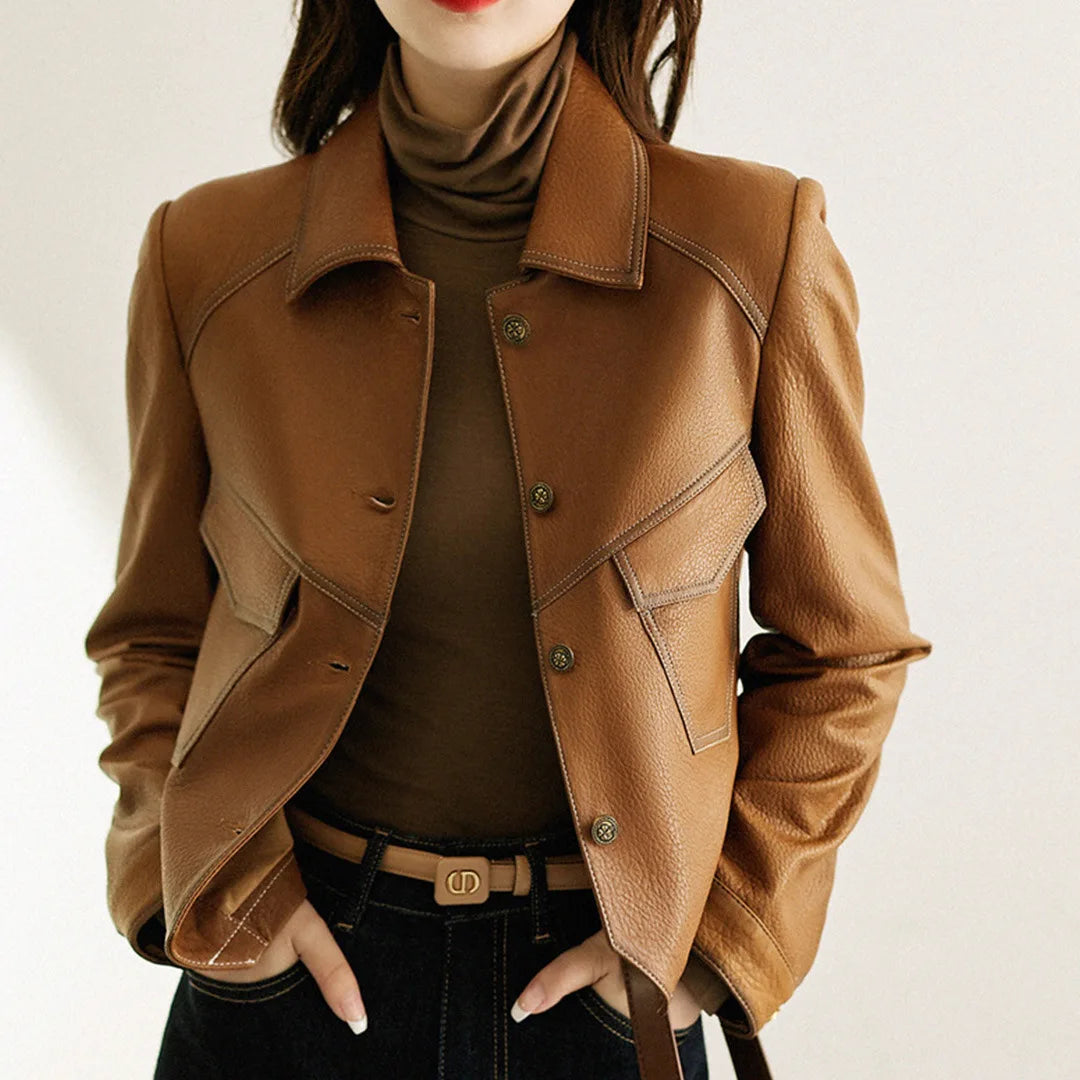 Camille | Eleganter Frühlingsmantel Braun (Fast ausverkauft) – Jacket | FormaLuxe
