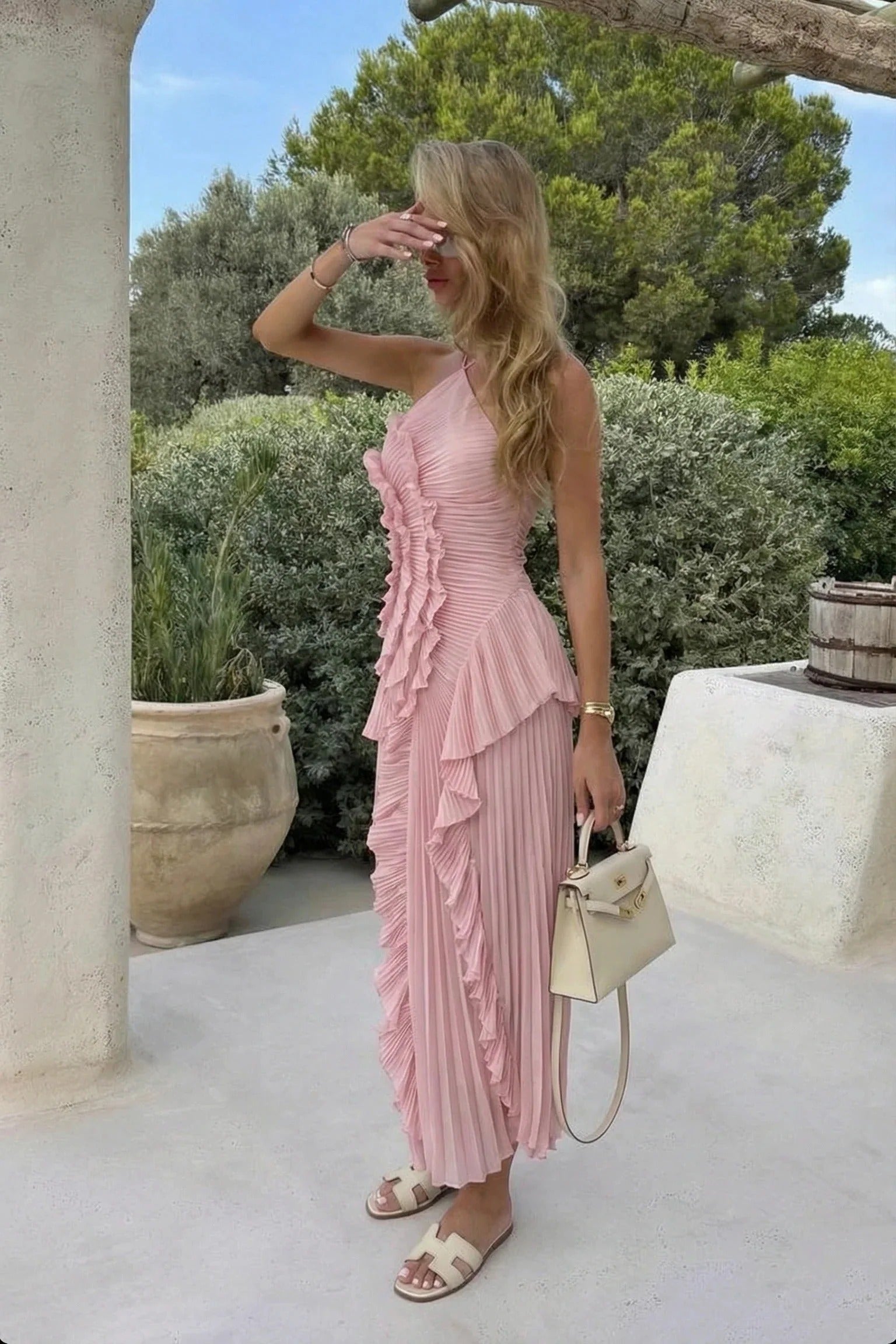 Eva Volant-Kleid Lavendel | FormaLuxe