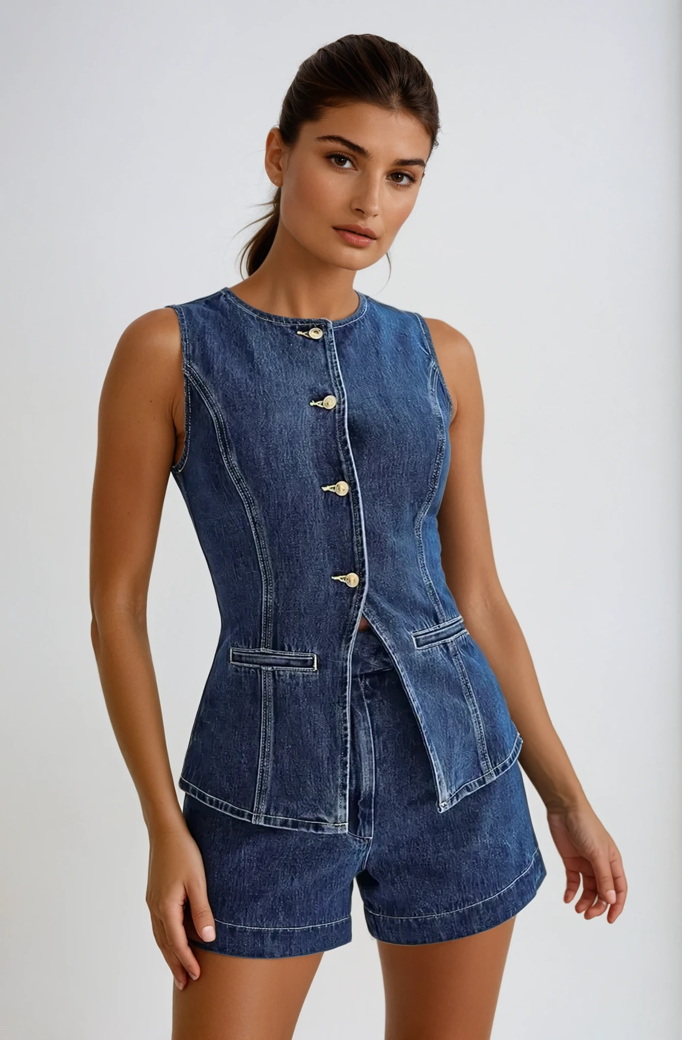 Eden | Jeans-Set Denim Blue | FormaLuxe