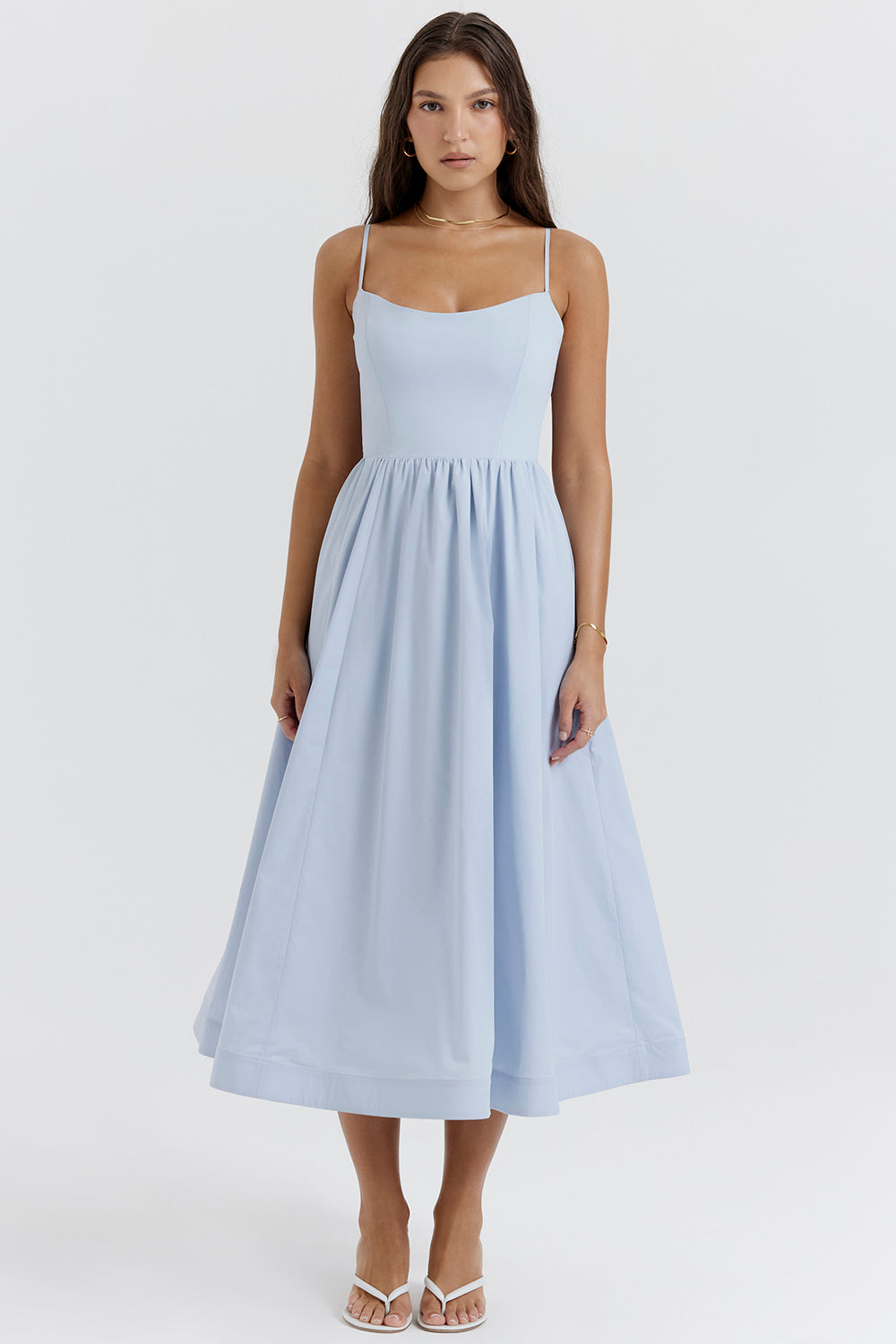 Maria | Elegantes Midikleid Blau | FormaLuxe