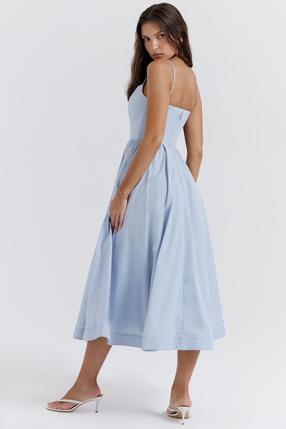 Maria | Elegantes Midikleid Blau | FormaLuxe