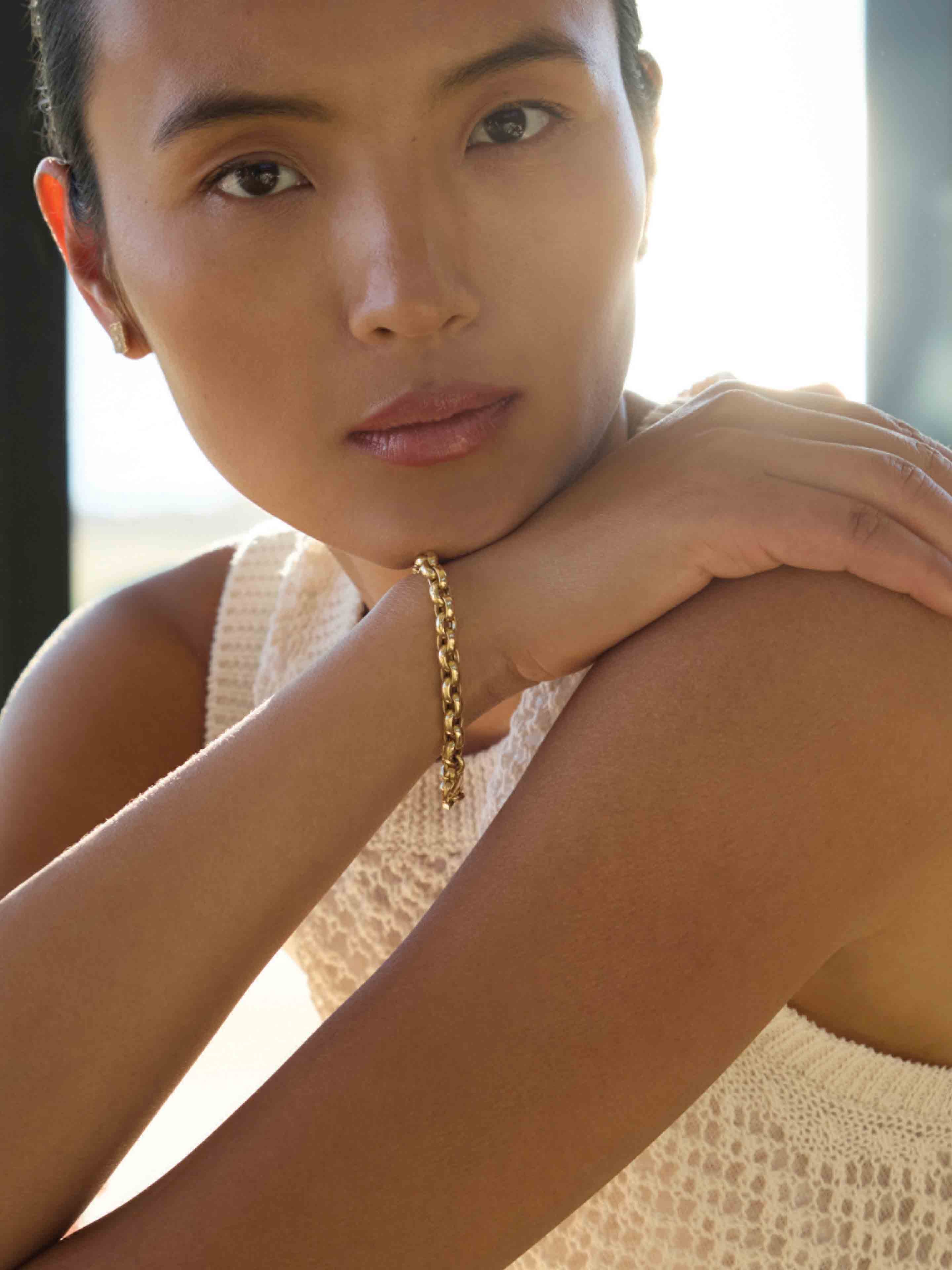 Icons Yellow Gold Rolo Link Bracelet – Fine Jewelry | FormaLuxe