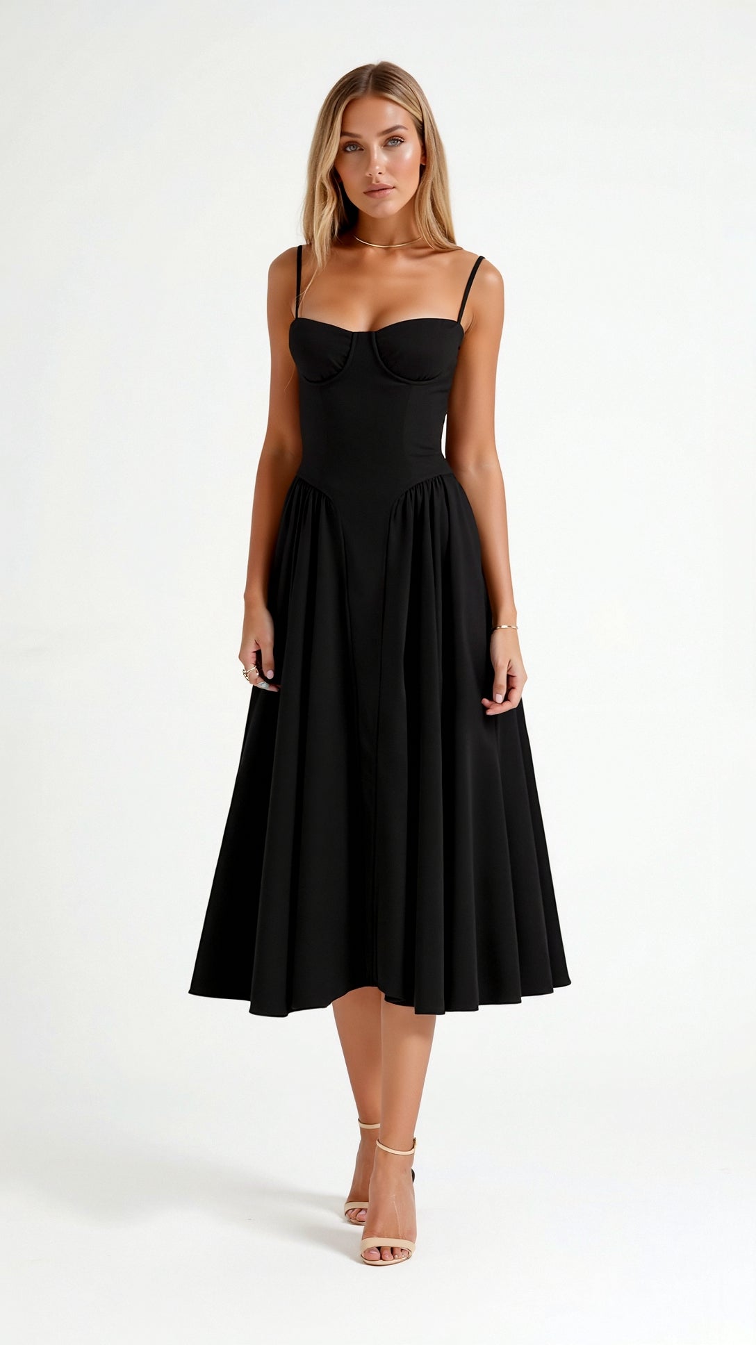 Odette | Corset Midi Dress Green – Midi Dresses | FormaLuxe