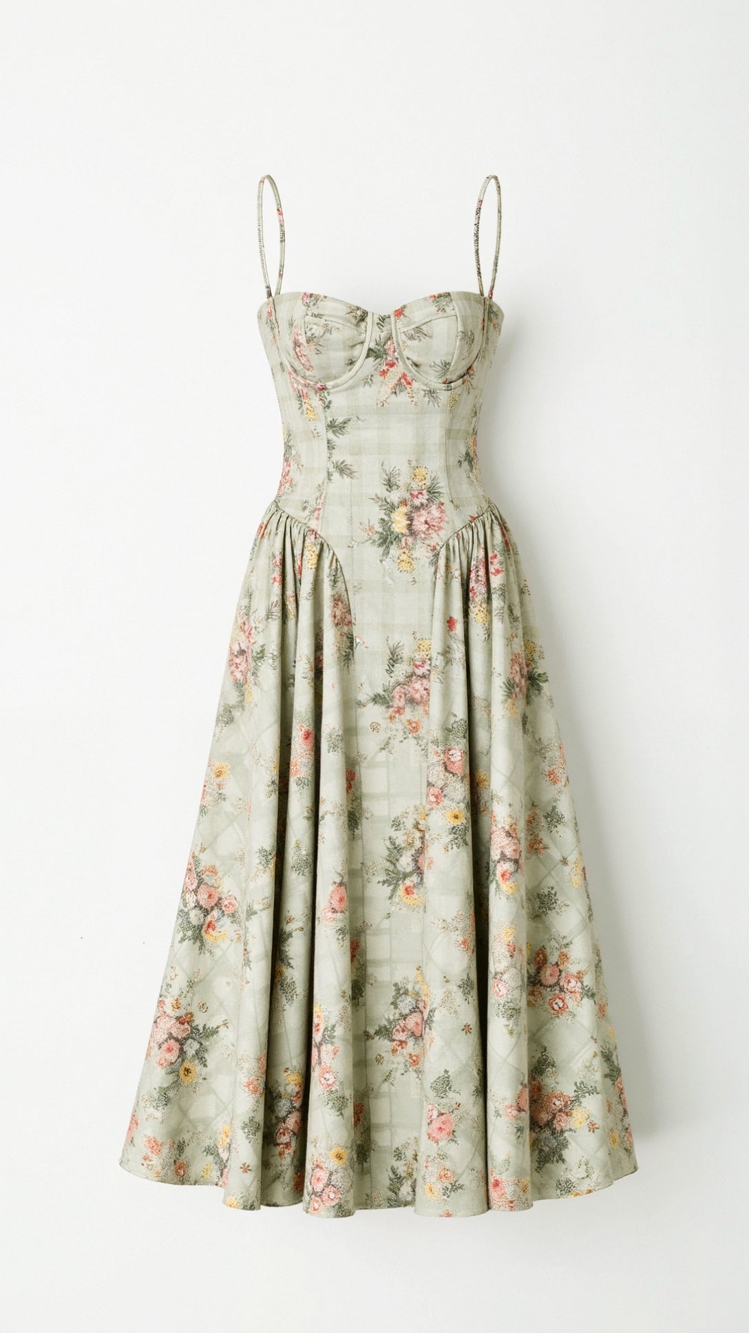 Odette | Corset Midi Dress Green – Midi Dresses | FormaLuxe