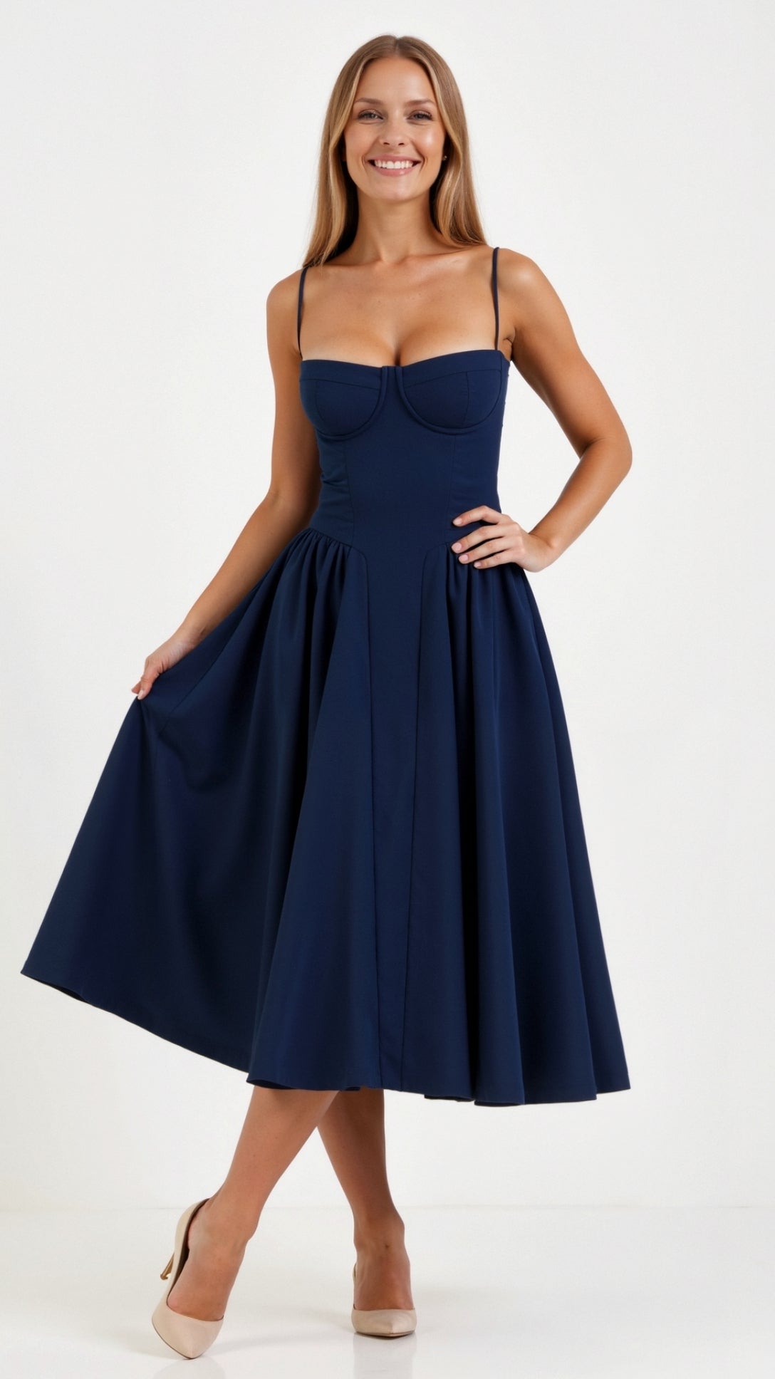 Odette | Corset Midi Dress Green – Midi Dresses | FormaLuxe