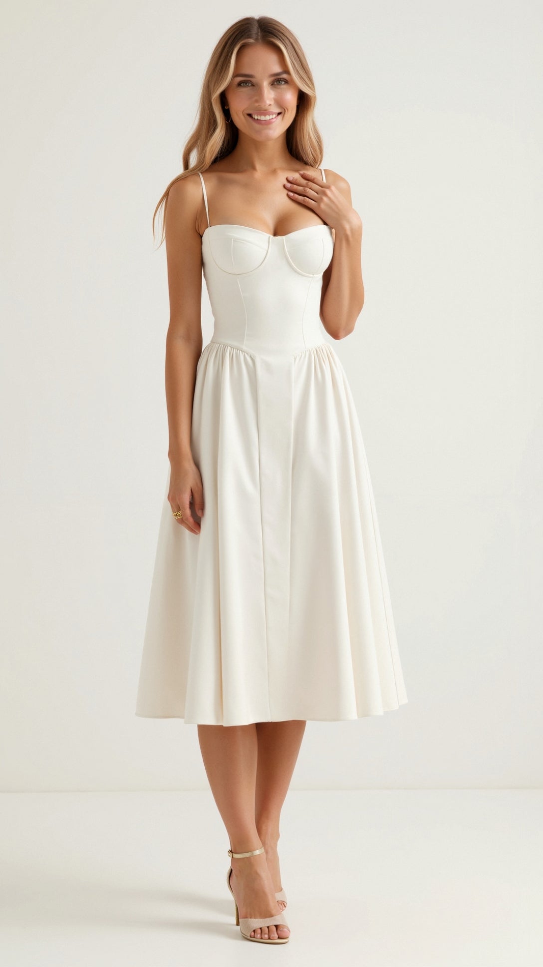 Odette | Corset Midi Dress Green – Midi Dresses | FormaLuxe