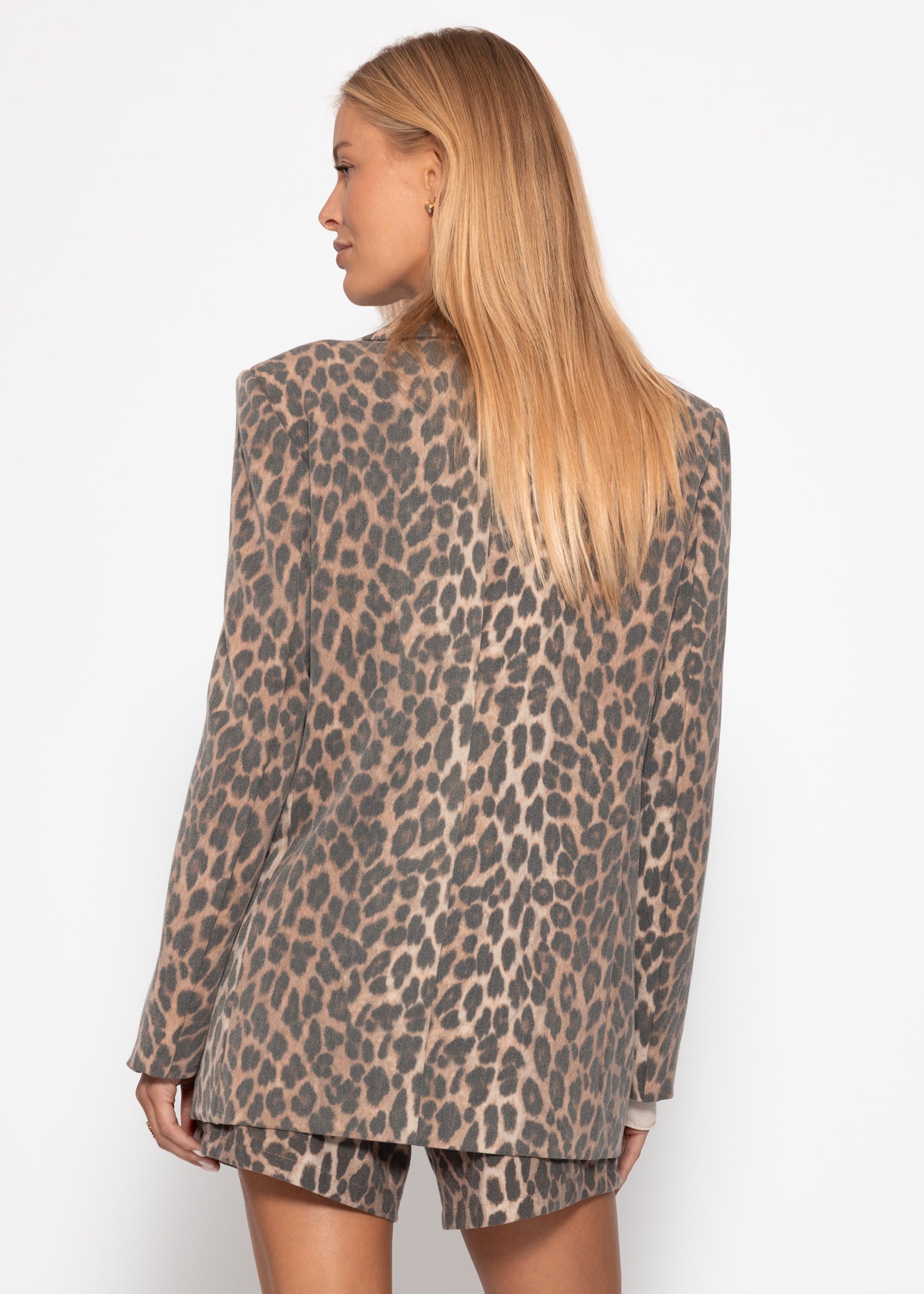 Blazer mit Leo-Print - braun – Bekleidung > Jacken > Blazer | FormaLuxe