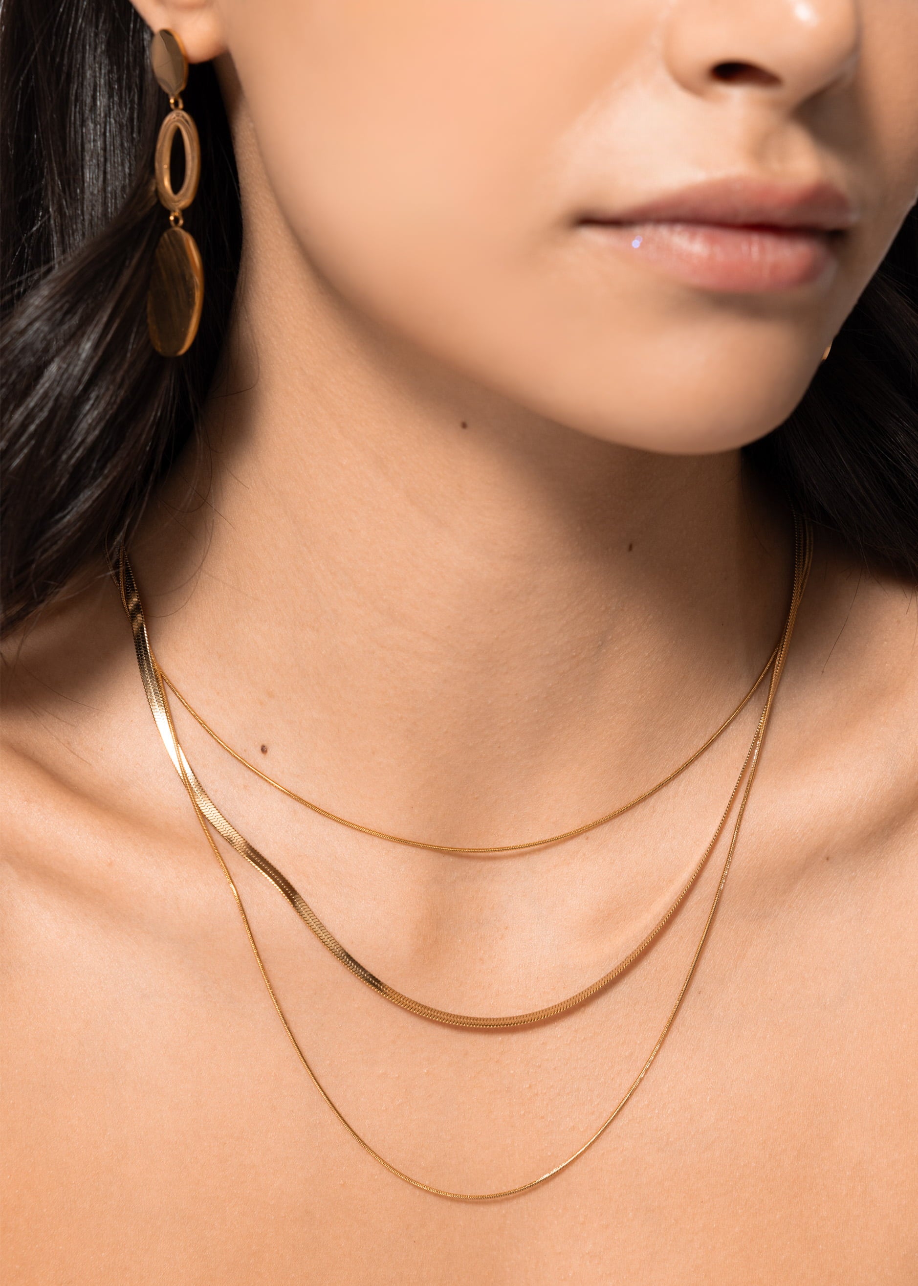 Halskette im Layering Design - gold – Schmuck > Halsketten | FormaLuxe