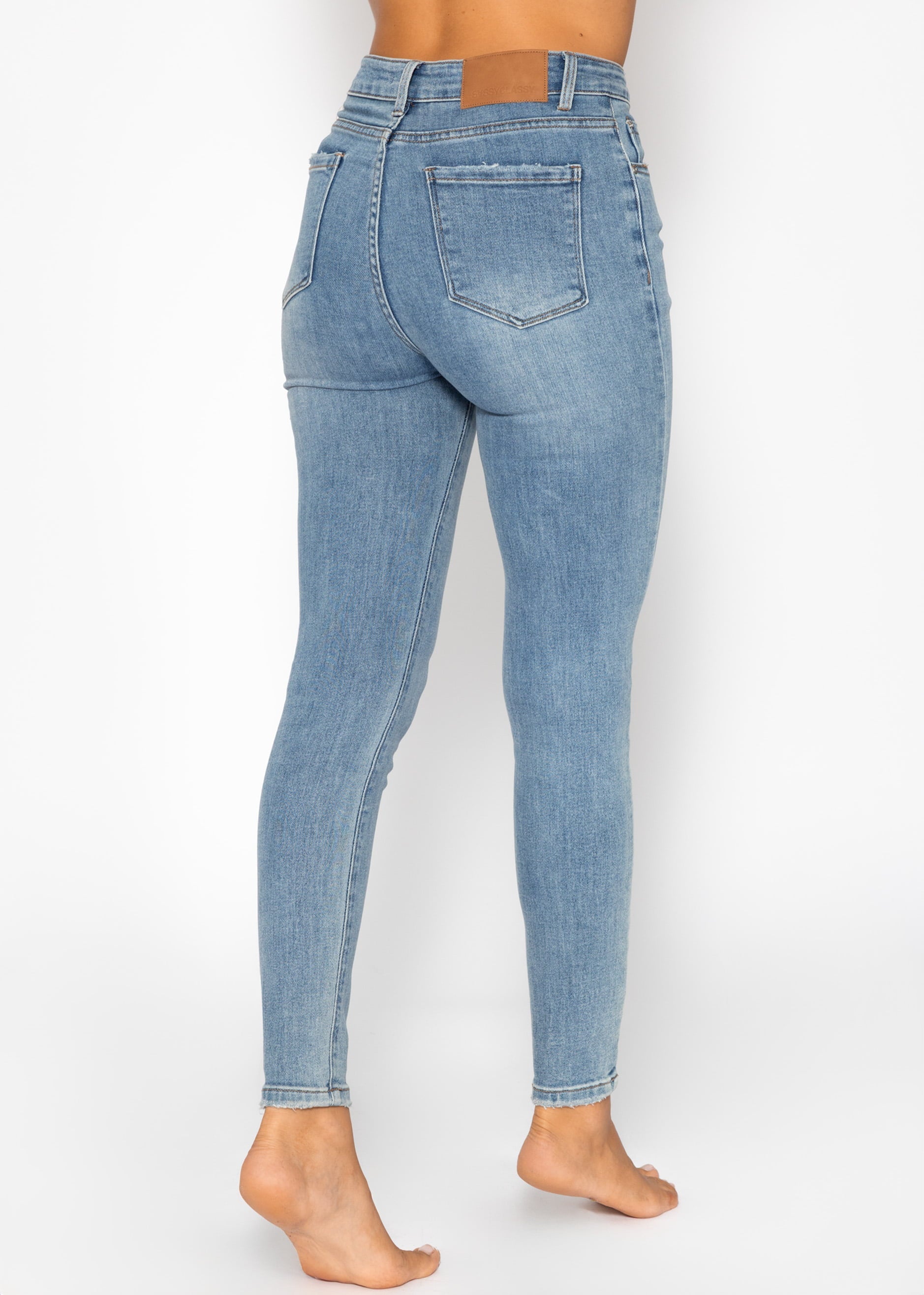 Highwaist Skinny Jeans - hellblau – Bekleidung > Jeans | FormaLuxe