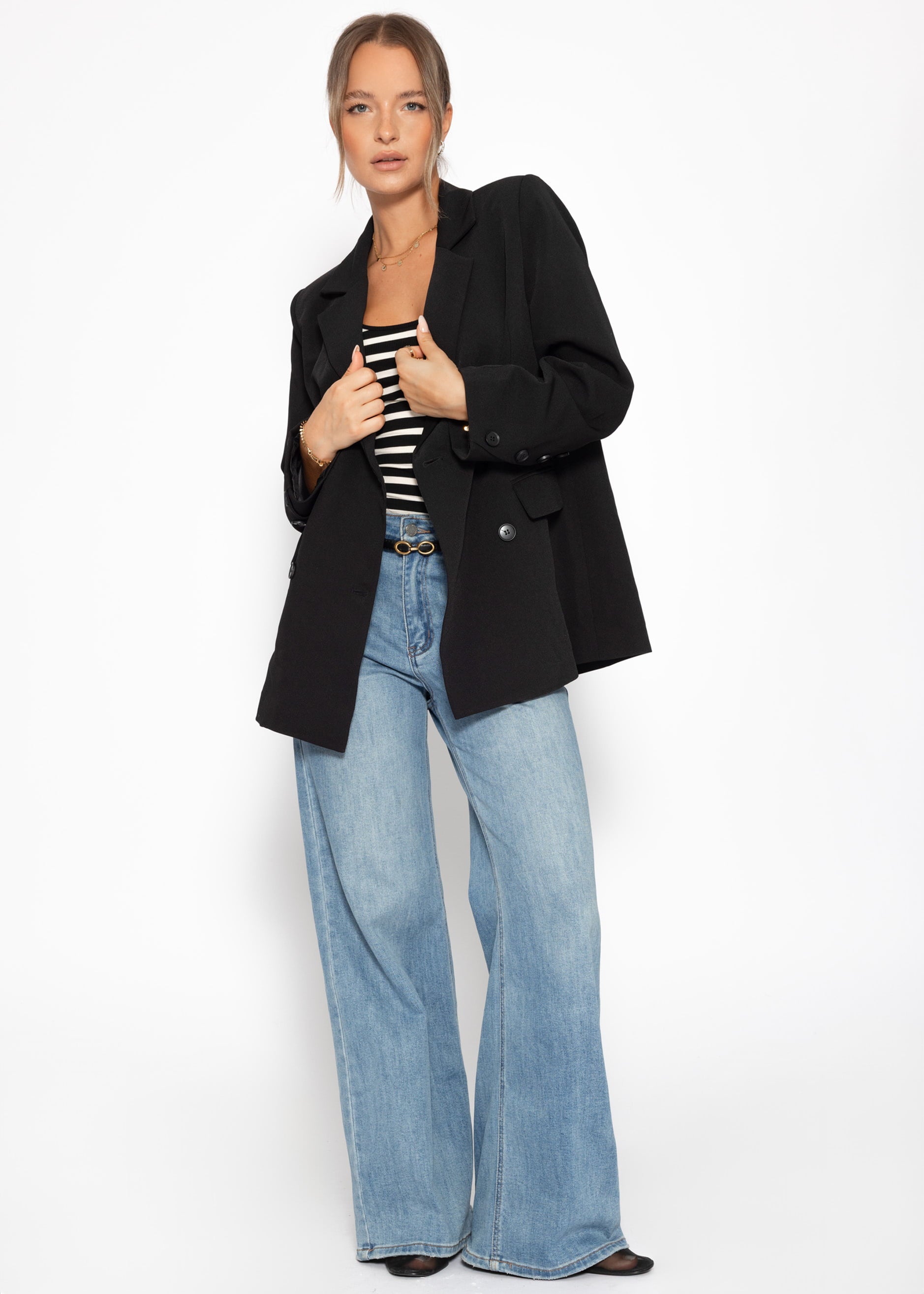 Oversize Blazer - schwarz – Bekleidung > Jacken > Blazer | FormaLuxe