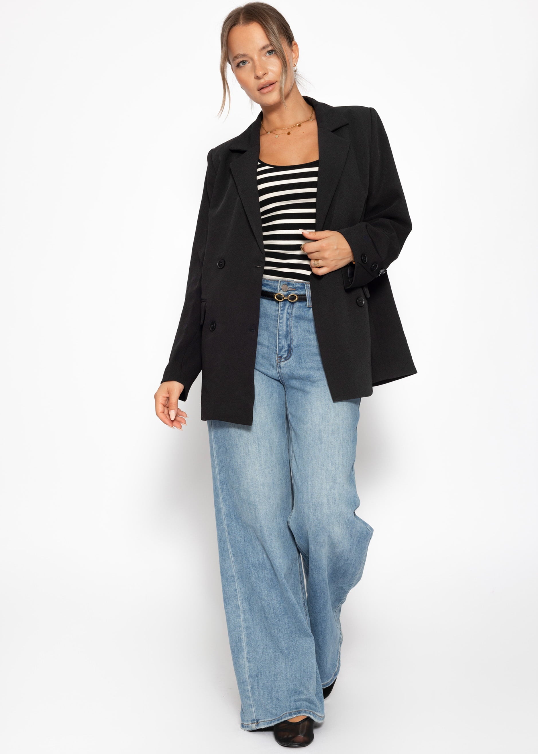 Oversize Blazer - schwarz – Bekleidung > Jacken > Blazer | FormaLuxe