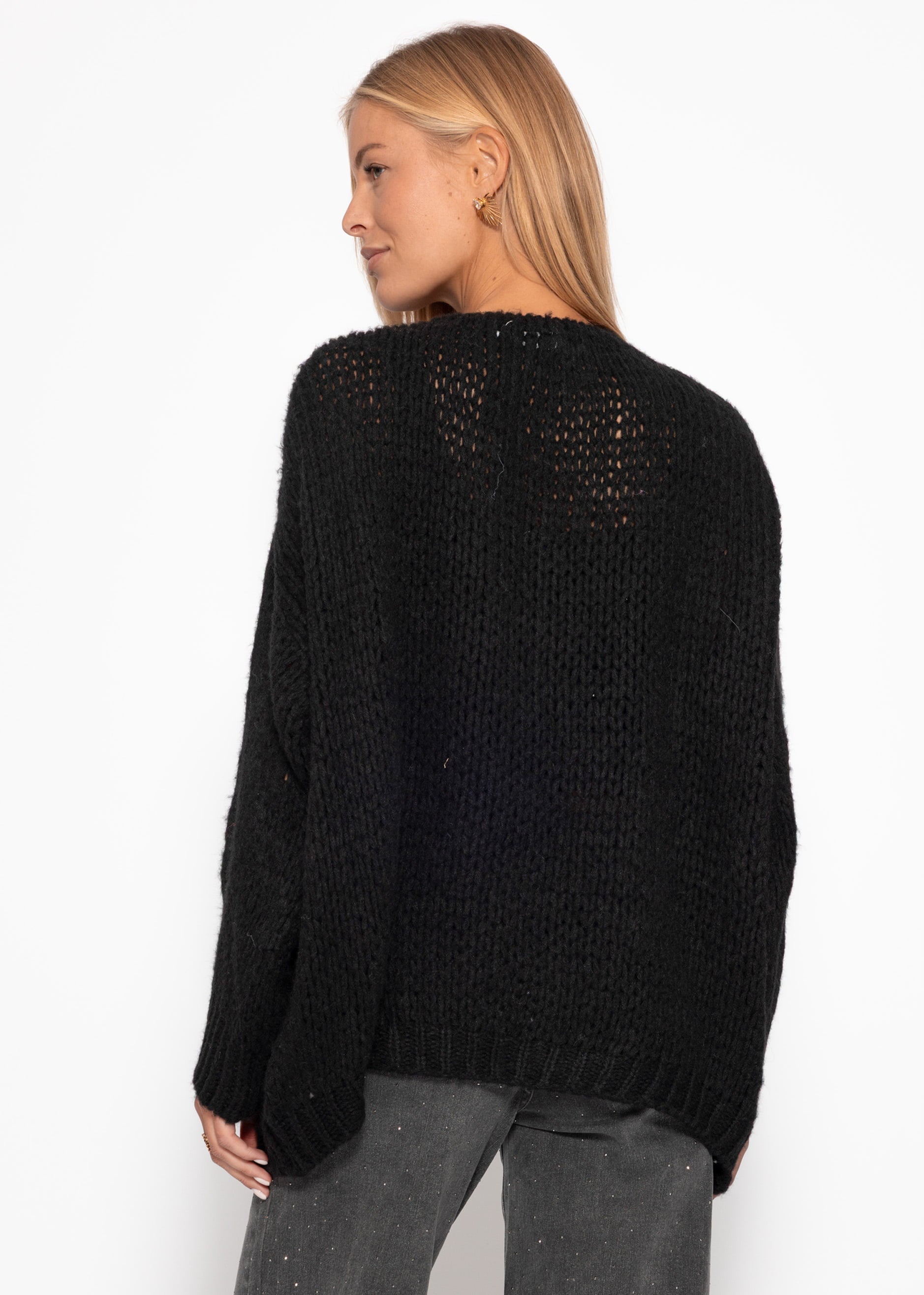 Oversize Cardigan - schwarz – Bekleidung > Cardigans | FormaLuxe