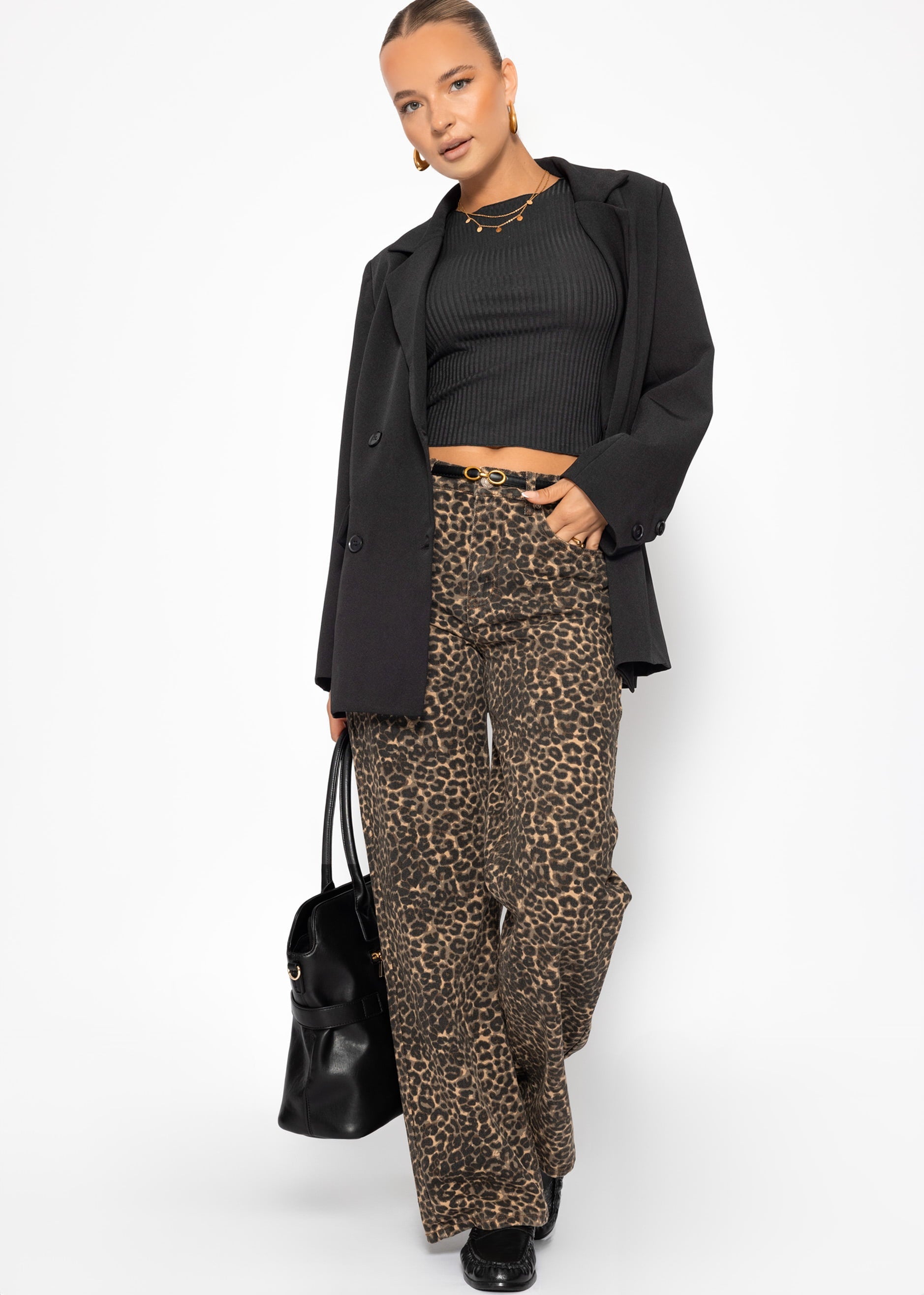 Crop-Shirt, schwarz – Bekleidung > T-Shirts | FormaLuxe