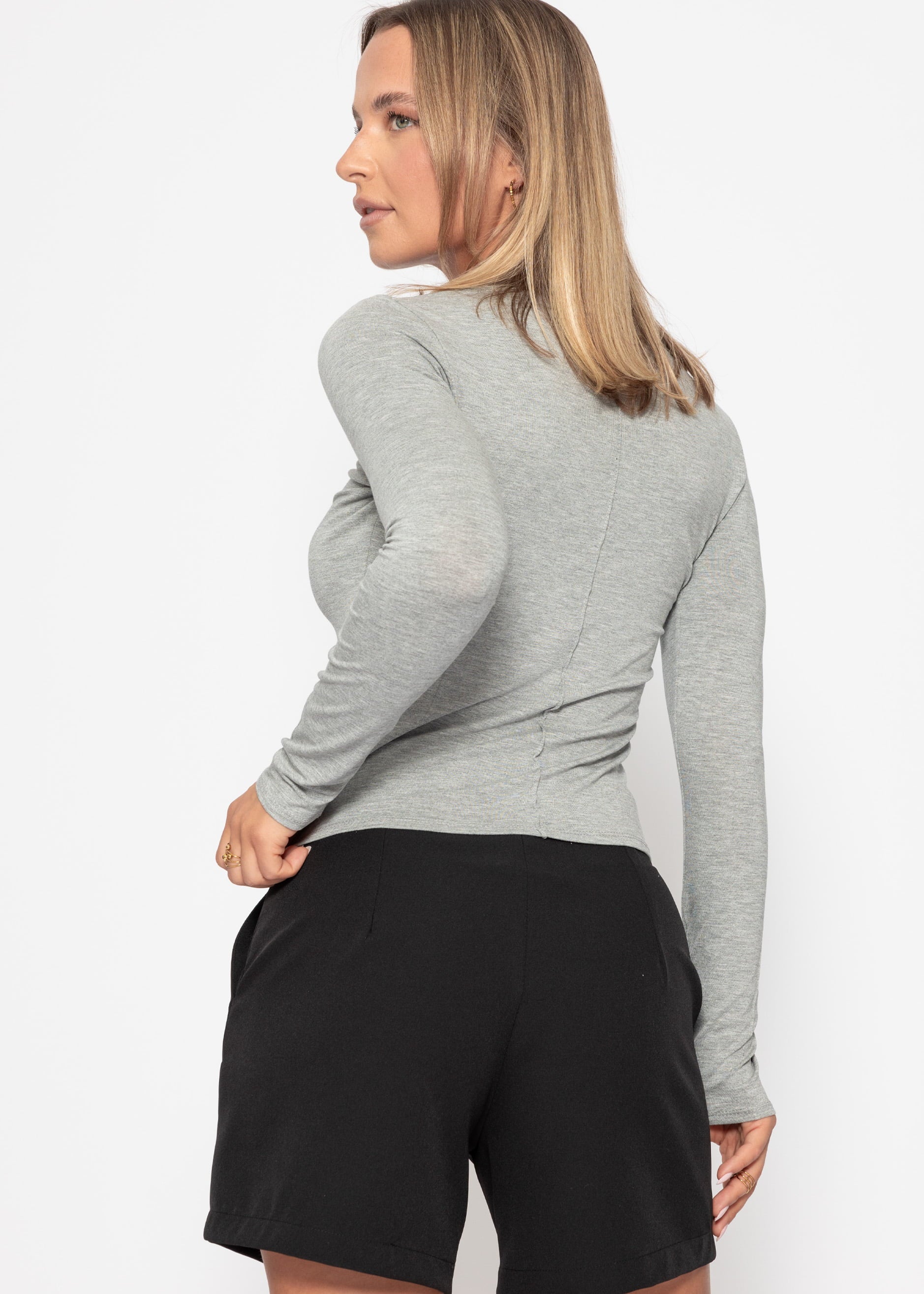 Langarmshirt - grau – Bekleidung > Langarmshirts | FormaLuxe