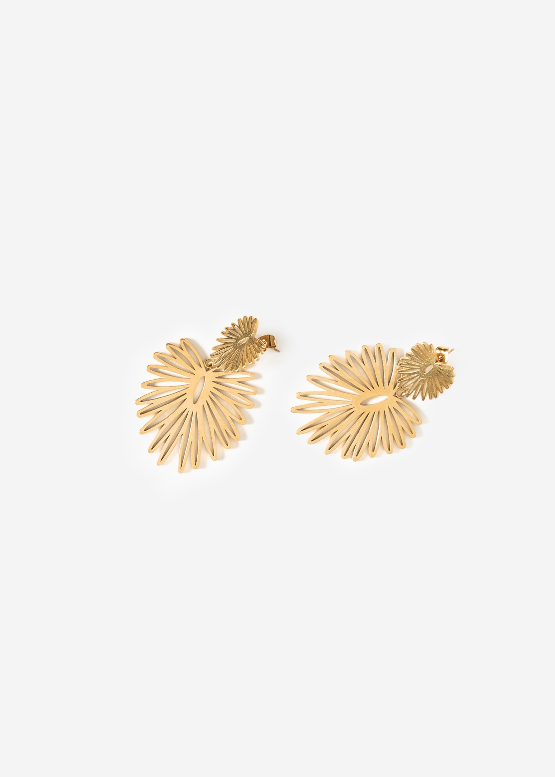 Ohrstecker mit Blatt-Anhänger - gold – Schmuck > Ringe | FormaLuxe