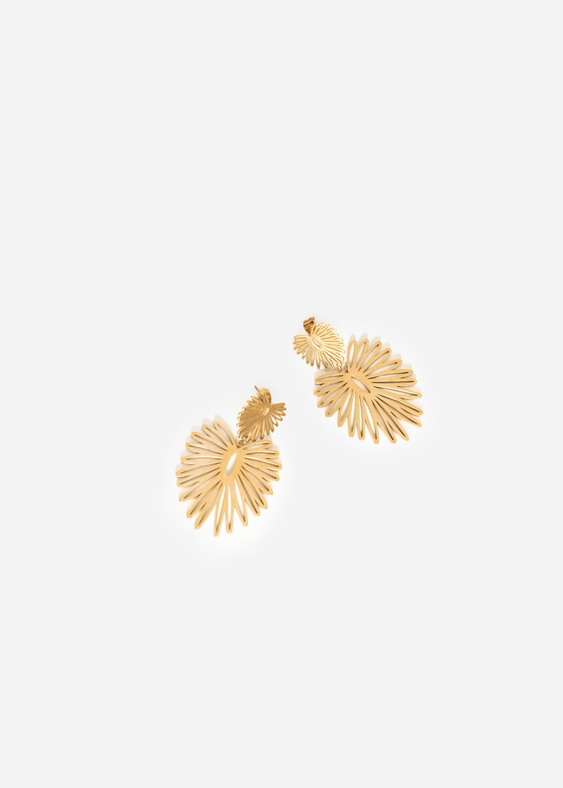 Ohrstecker mit Blatt-Anhänger - gold – Schmuck > Ringe | FormaLuxe