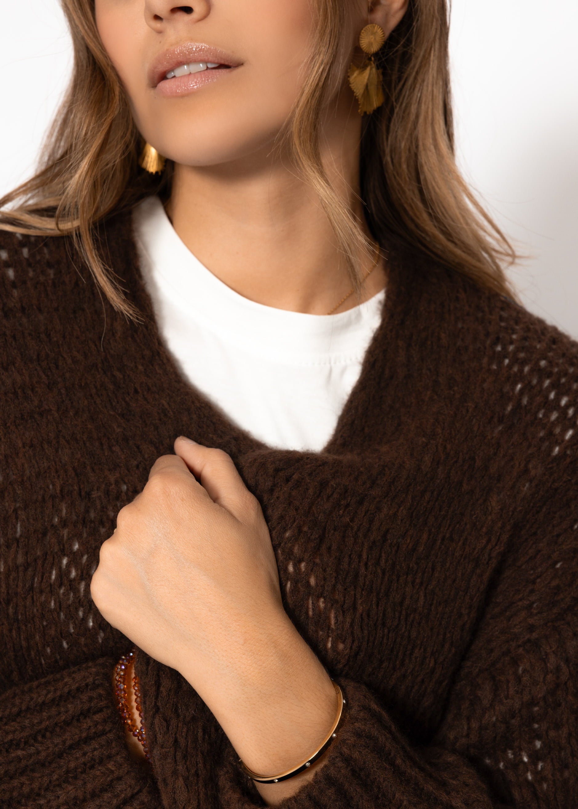 Oversize Cardigan - dunkelbraun – Bekleidung > Cardigans | FormaLuxe