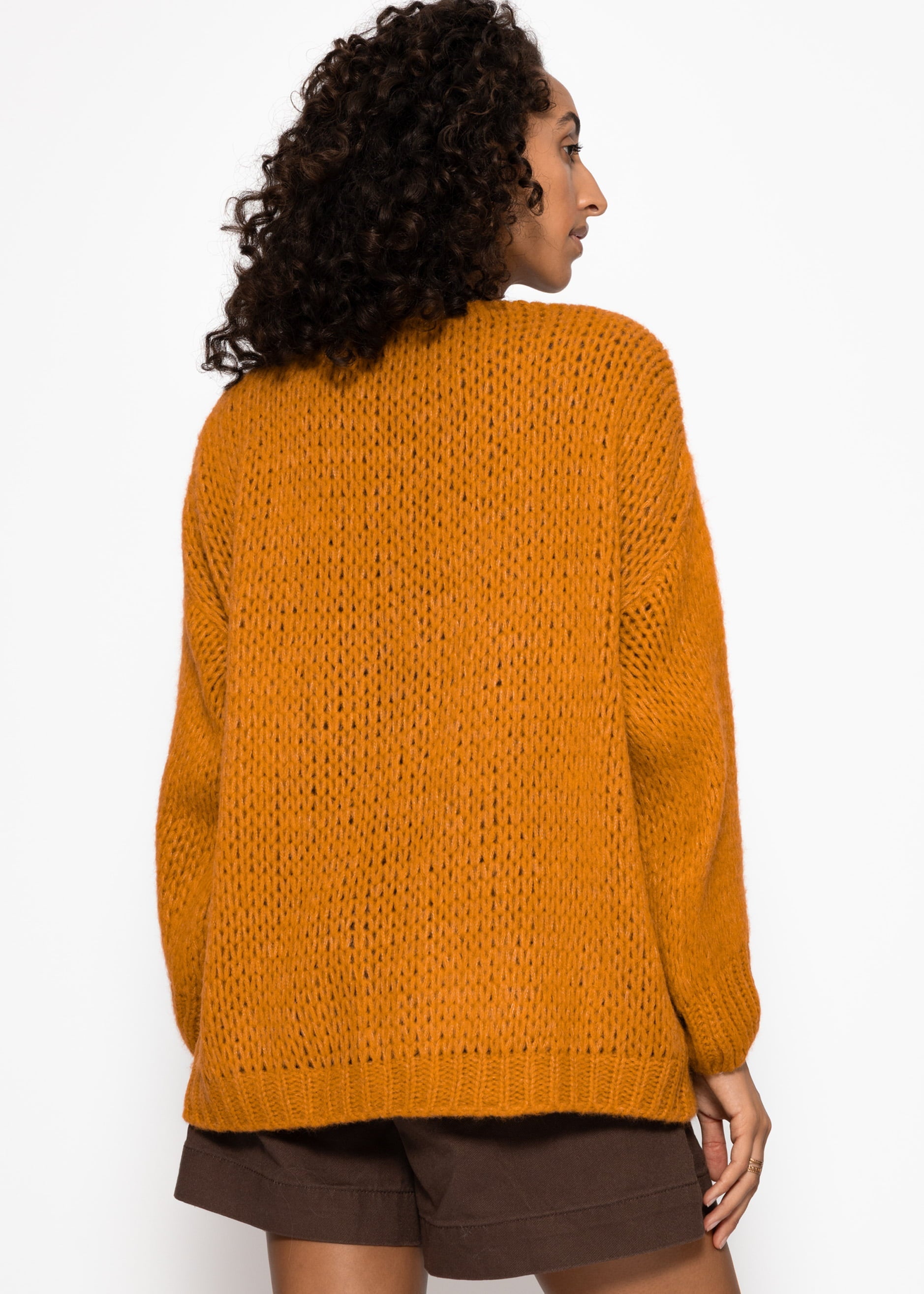 Oversize Cardigan - senfgelb – Bekleidung > Cardigans | FormaLuxe