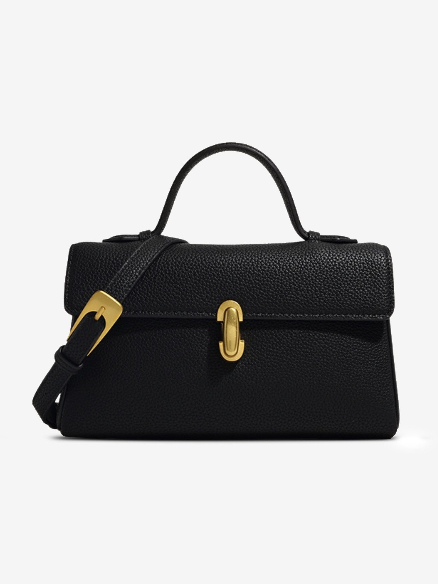 Cassy Elegant Vegan Leather Crossbody Bag with Removable Strap White | FormaLuxe